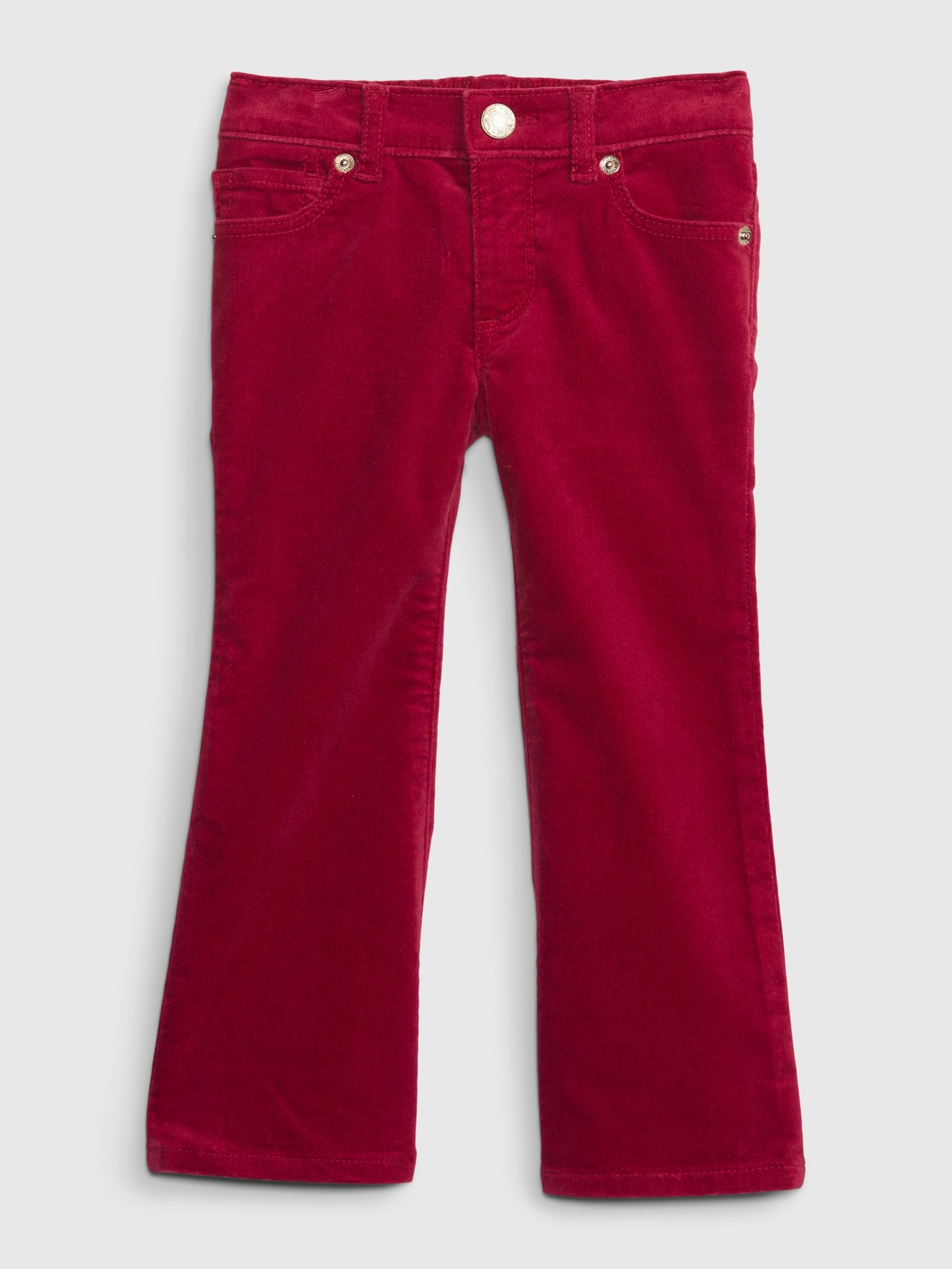 Detské zamatové džínsy flare