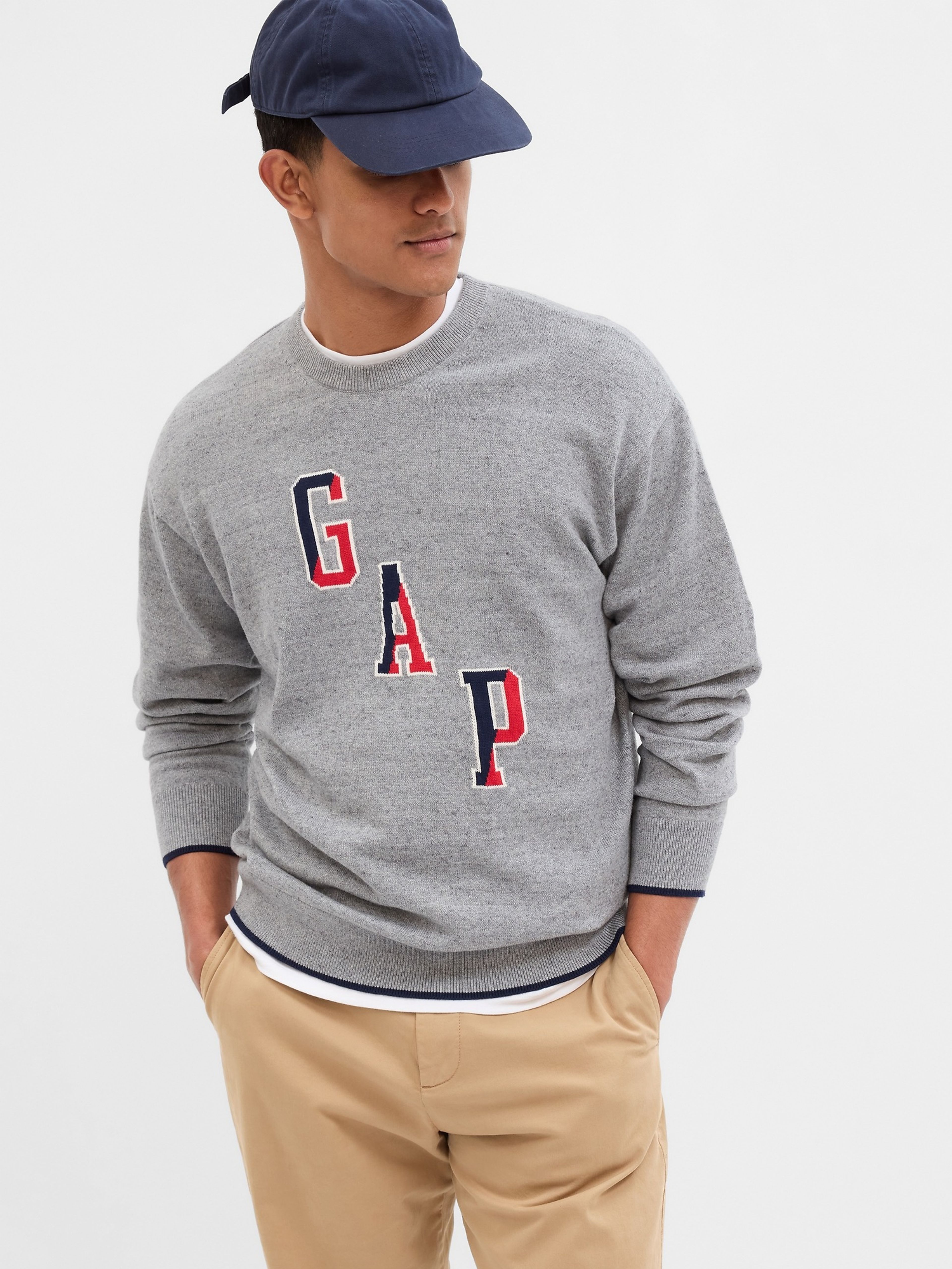 Sweter z logo GAP