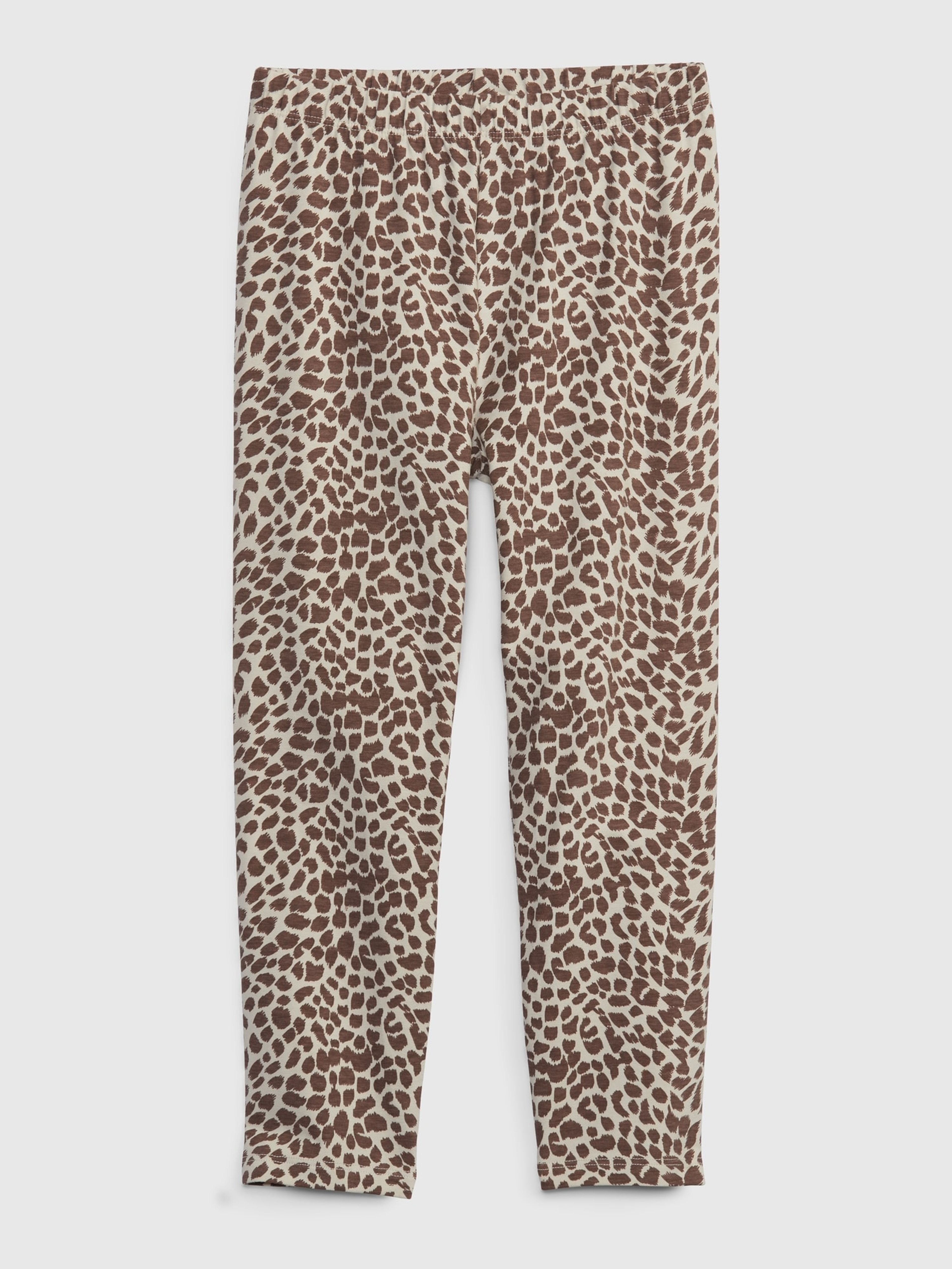 Dziecięce organiczne legginsy capri leopard