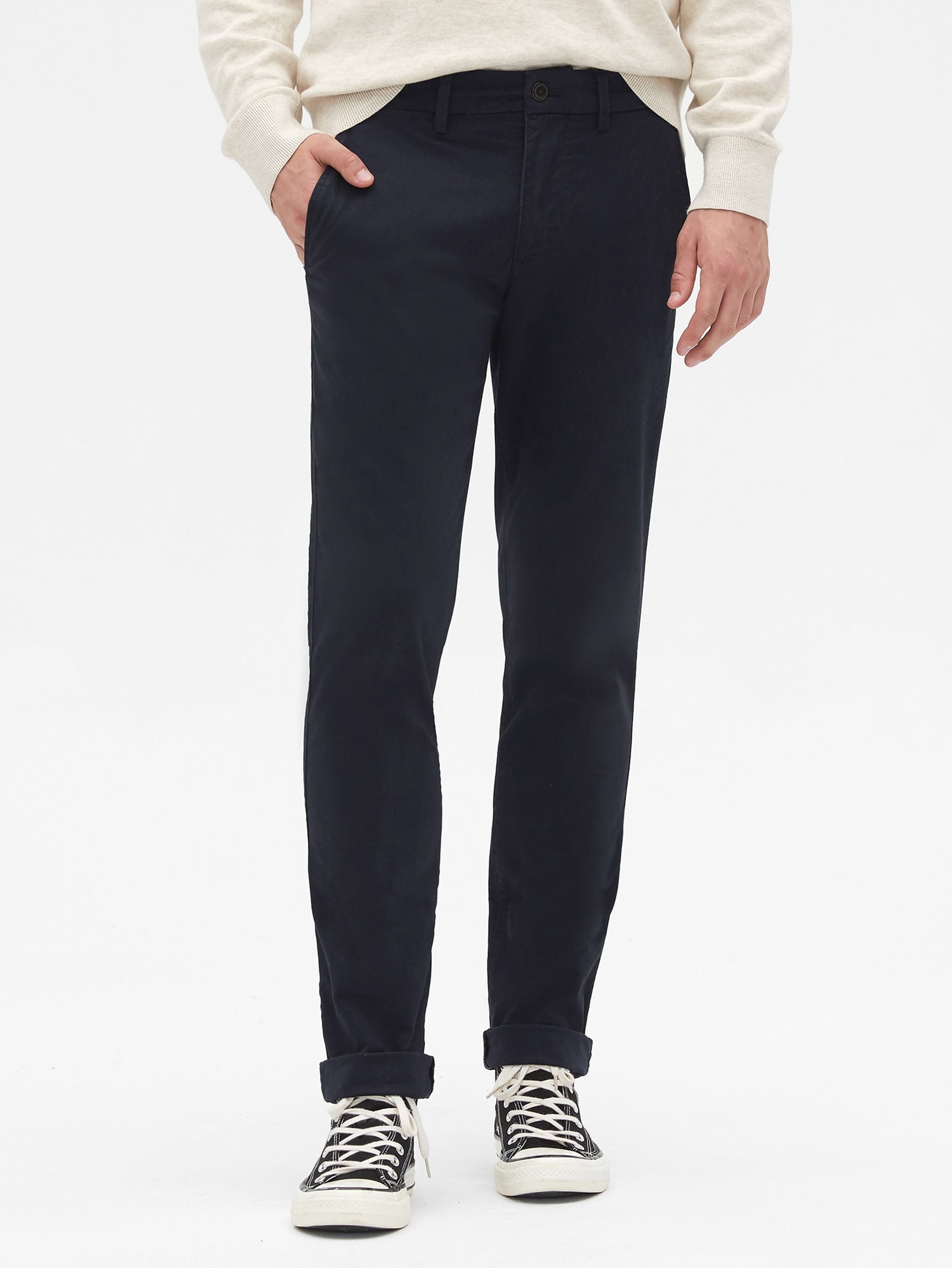 Kalhoty essential khaki skinny fit GapFlex