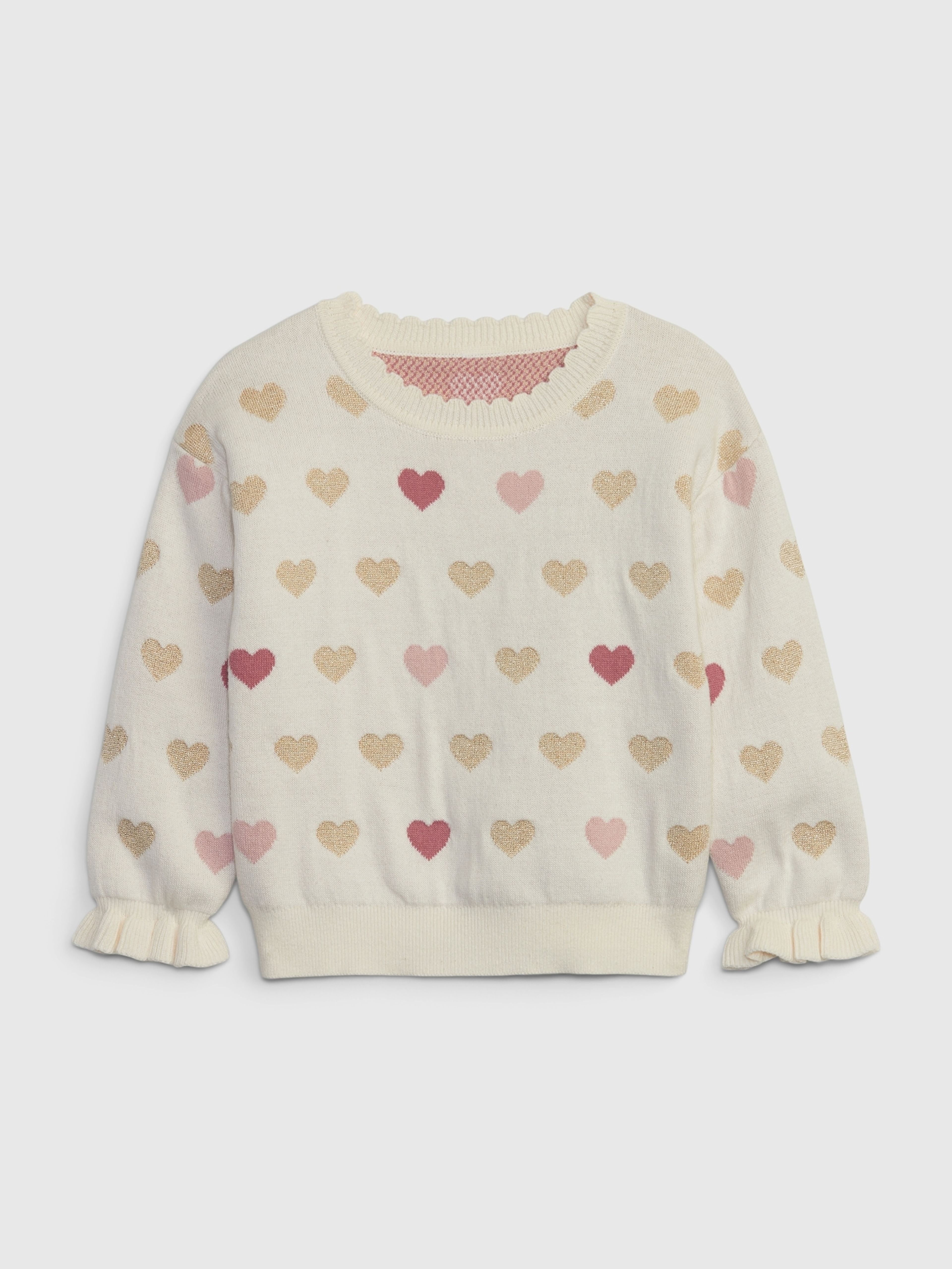 Dětský svetr vzor srdce