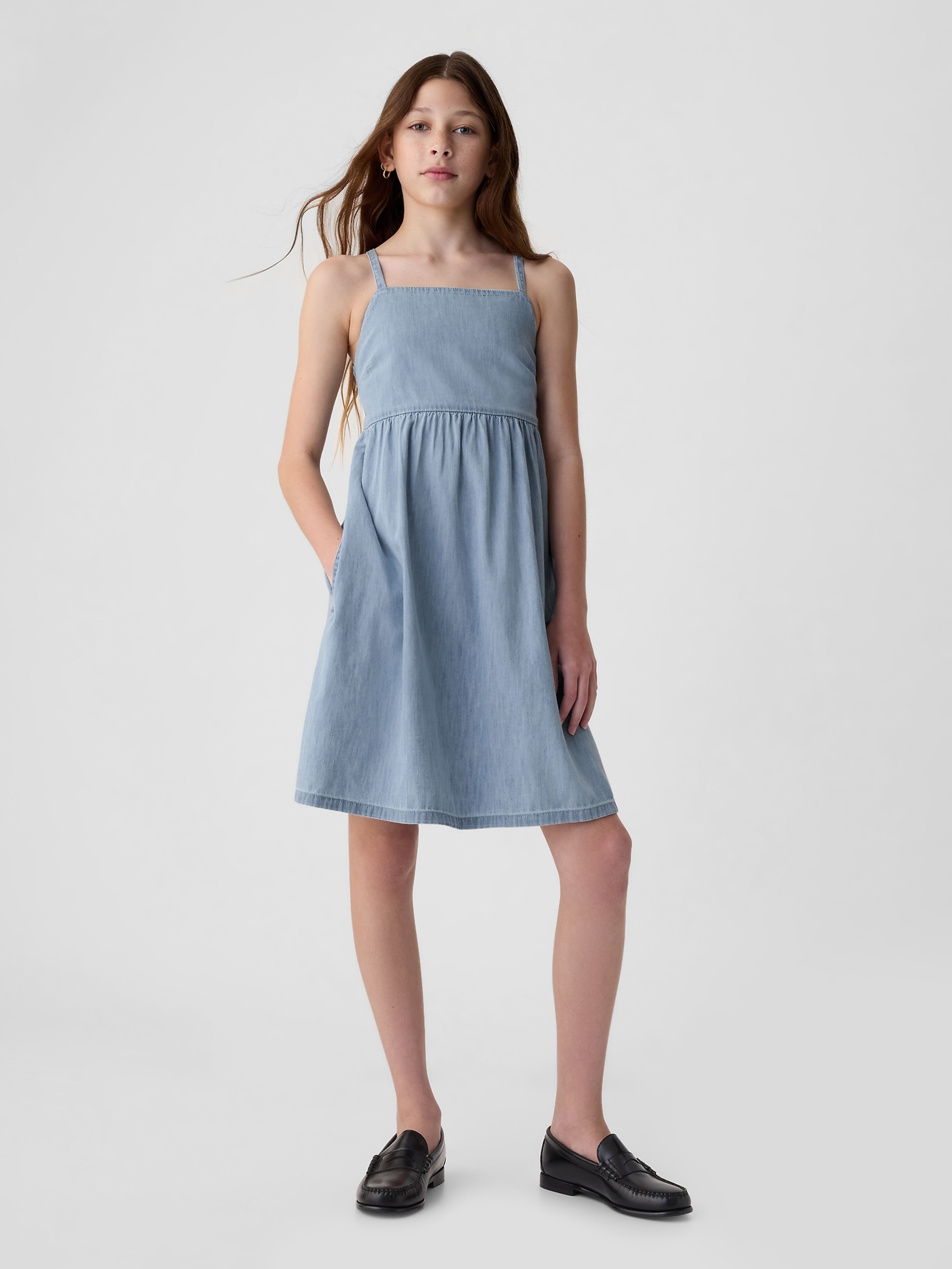 Kleid aus Denim für Kinder