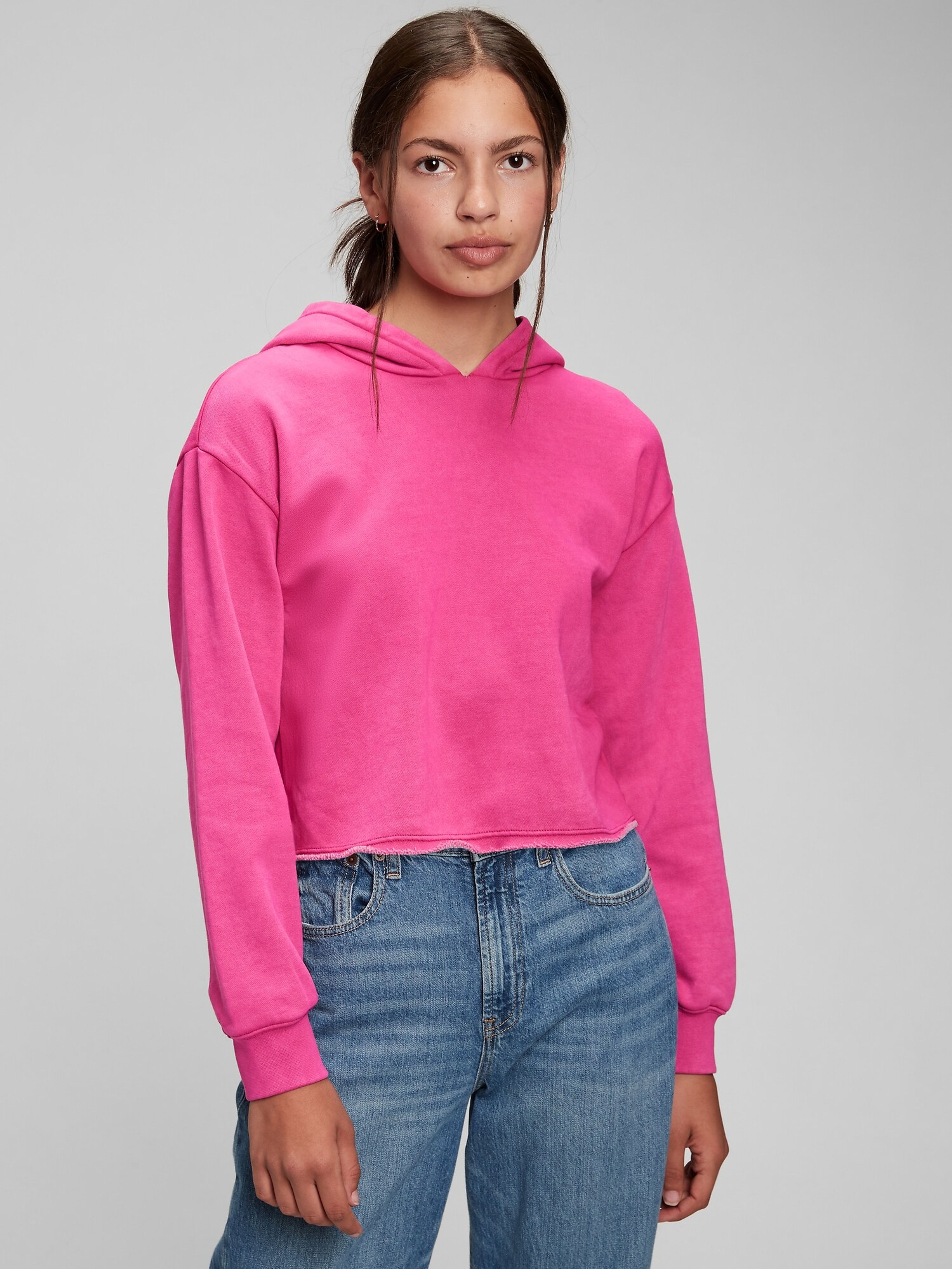 Teen crop Sweatshirt mit Kapuze