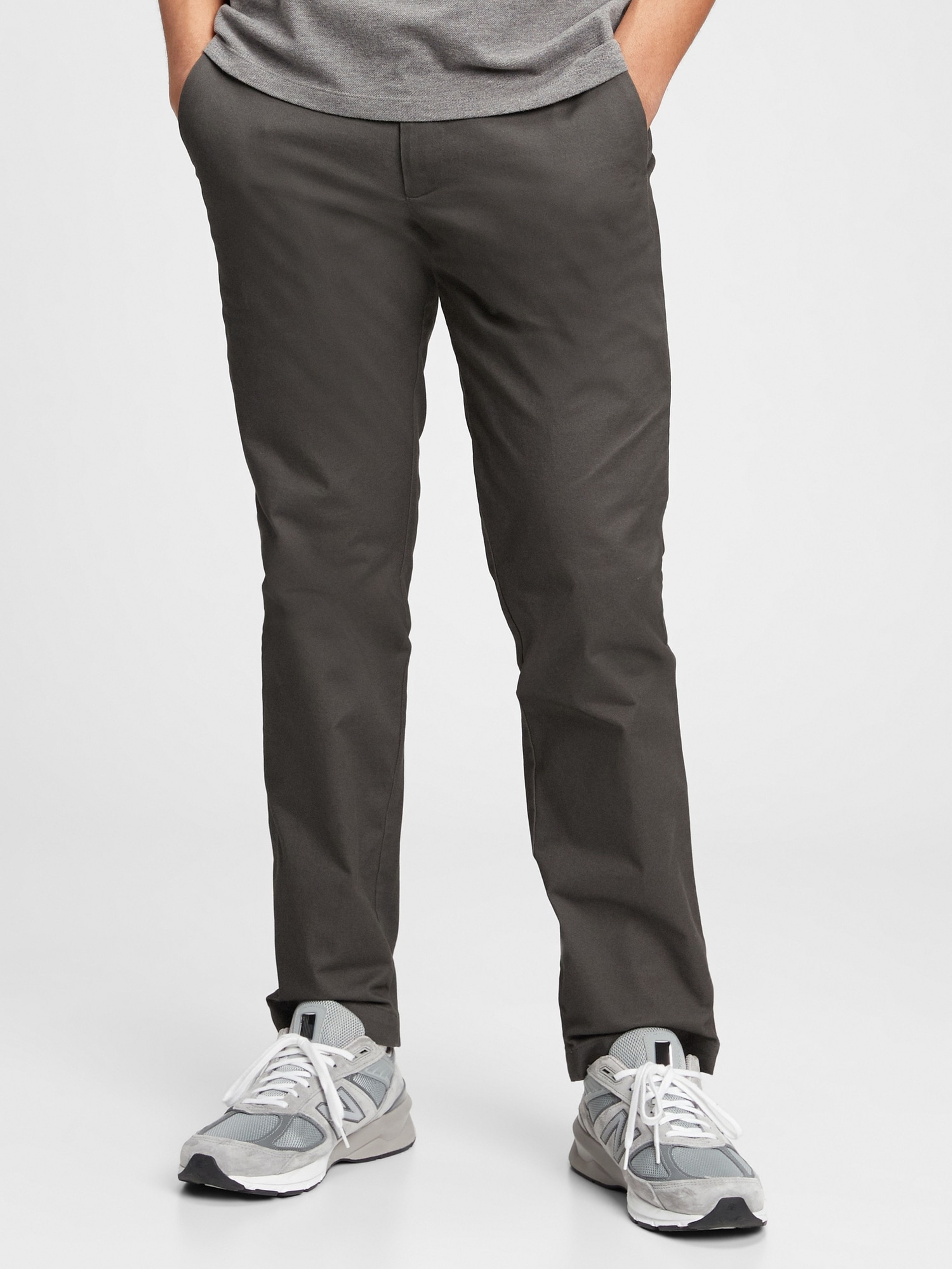 Kalhoty modern khaki straight GapFlex