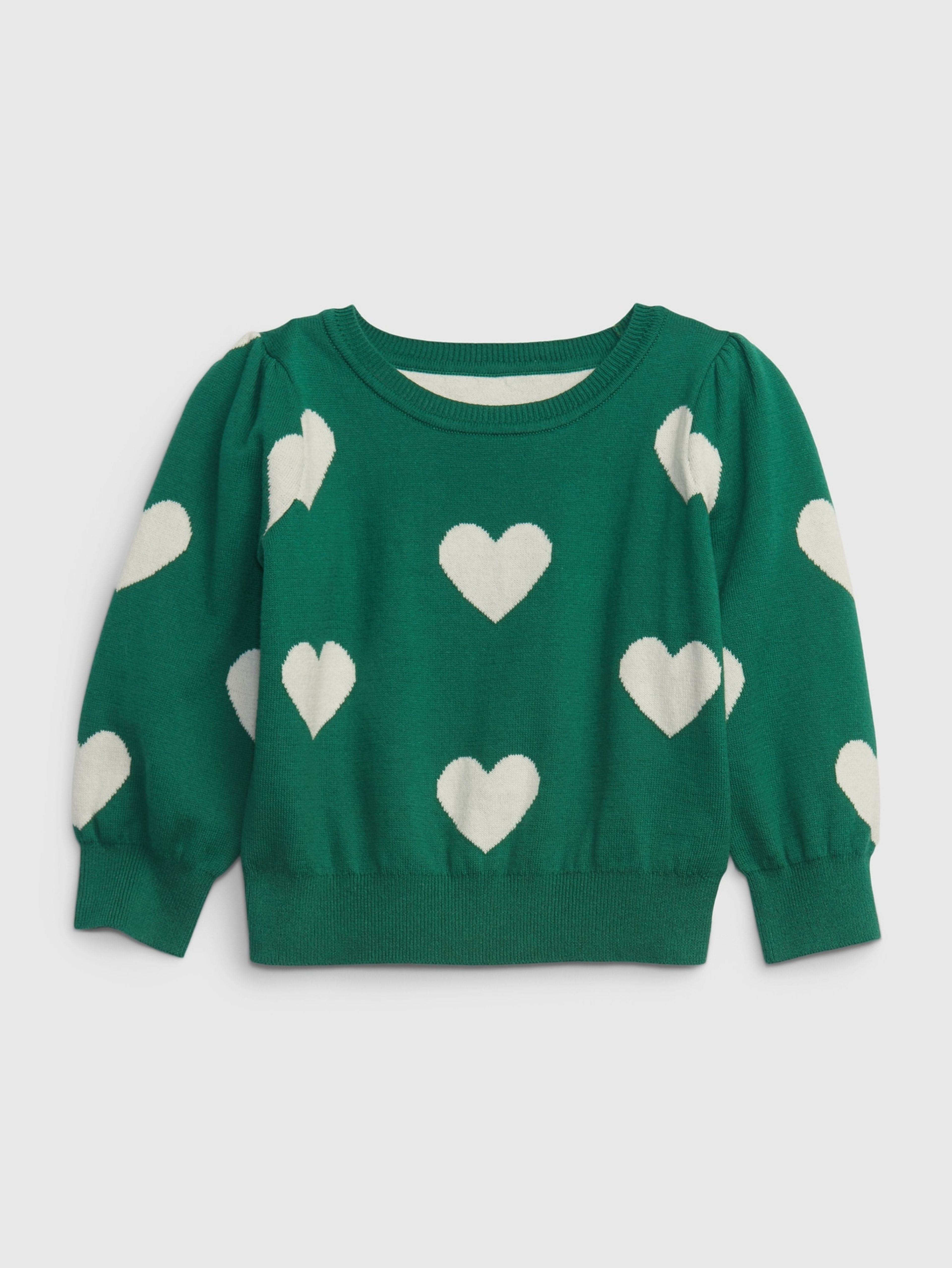 Detský sveter so vzorom srdca