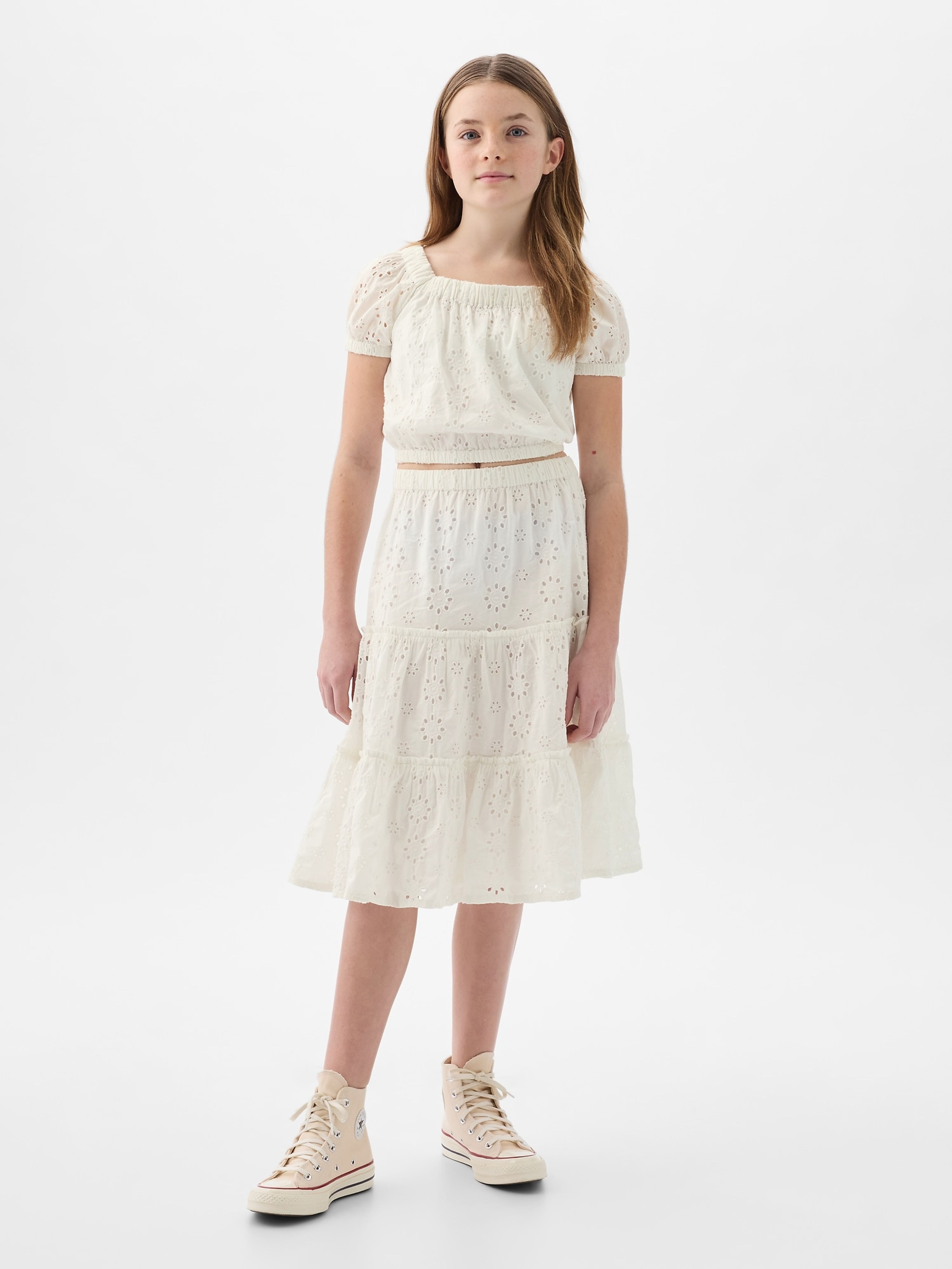 Detská čipková sukňa