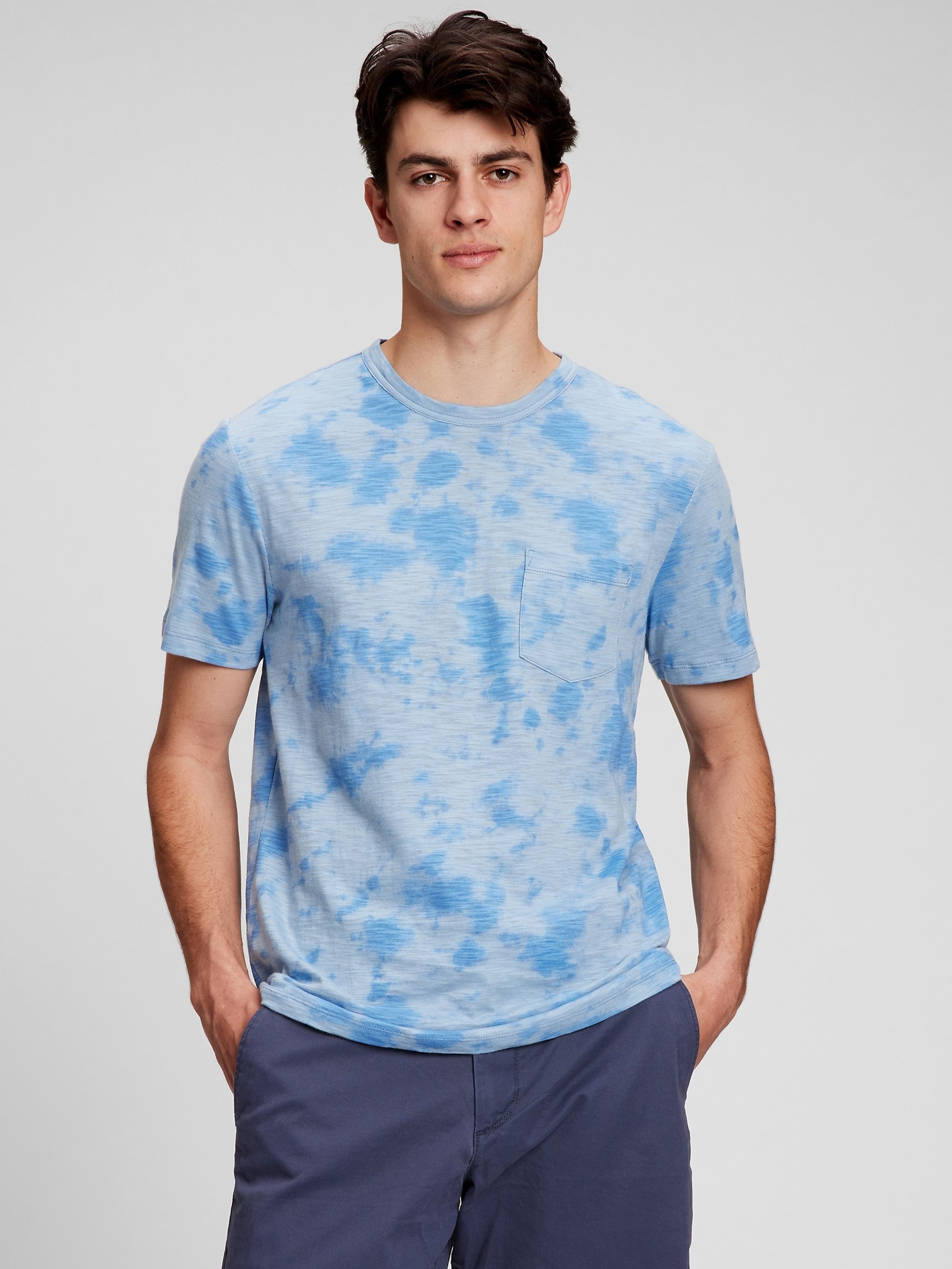 Baumwoll-T-Shirt mit Batik