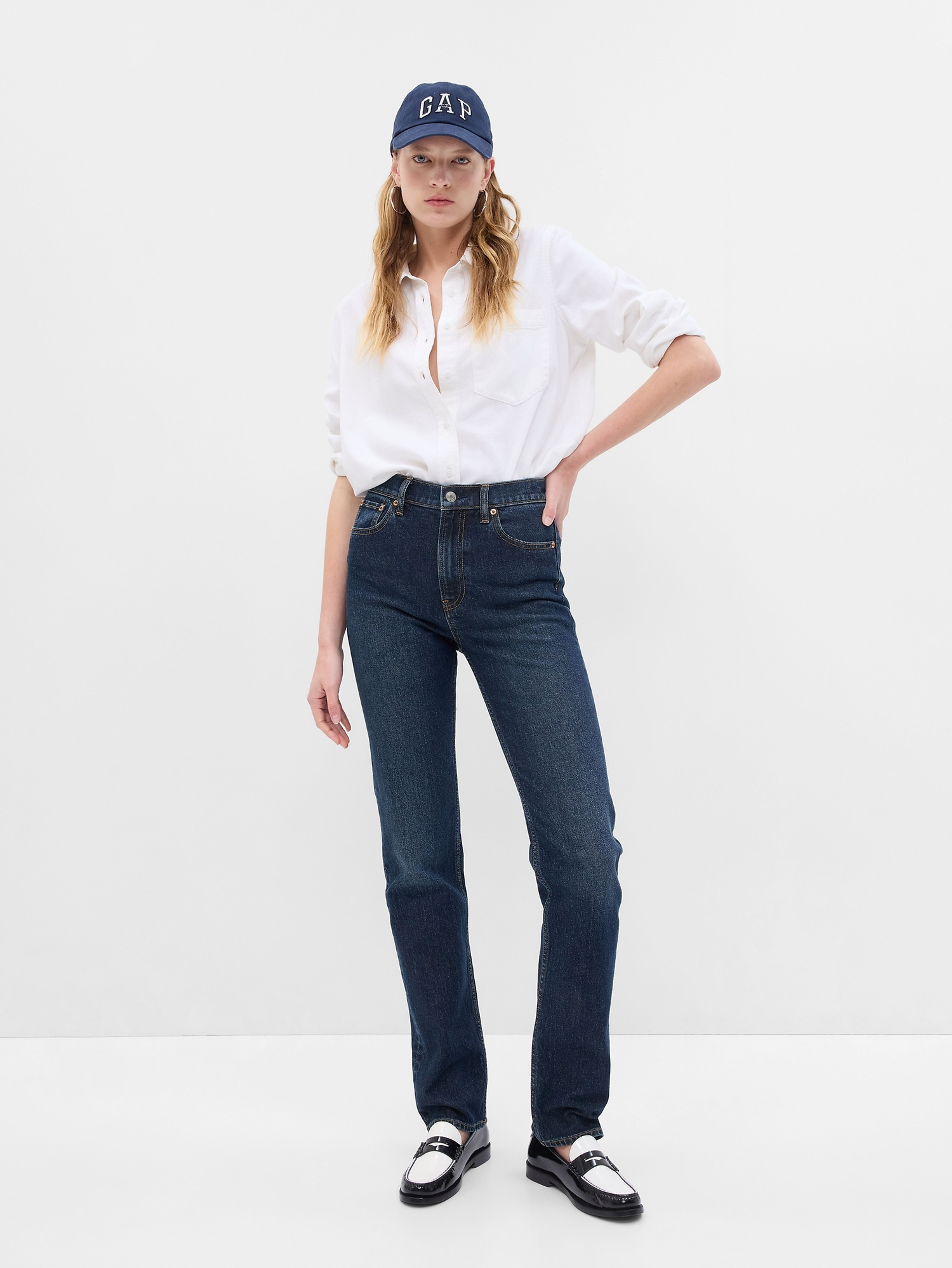 High Rise 90er Straight Jeans