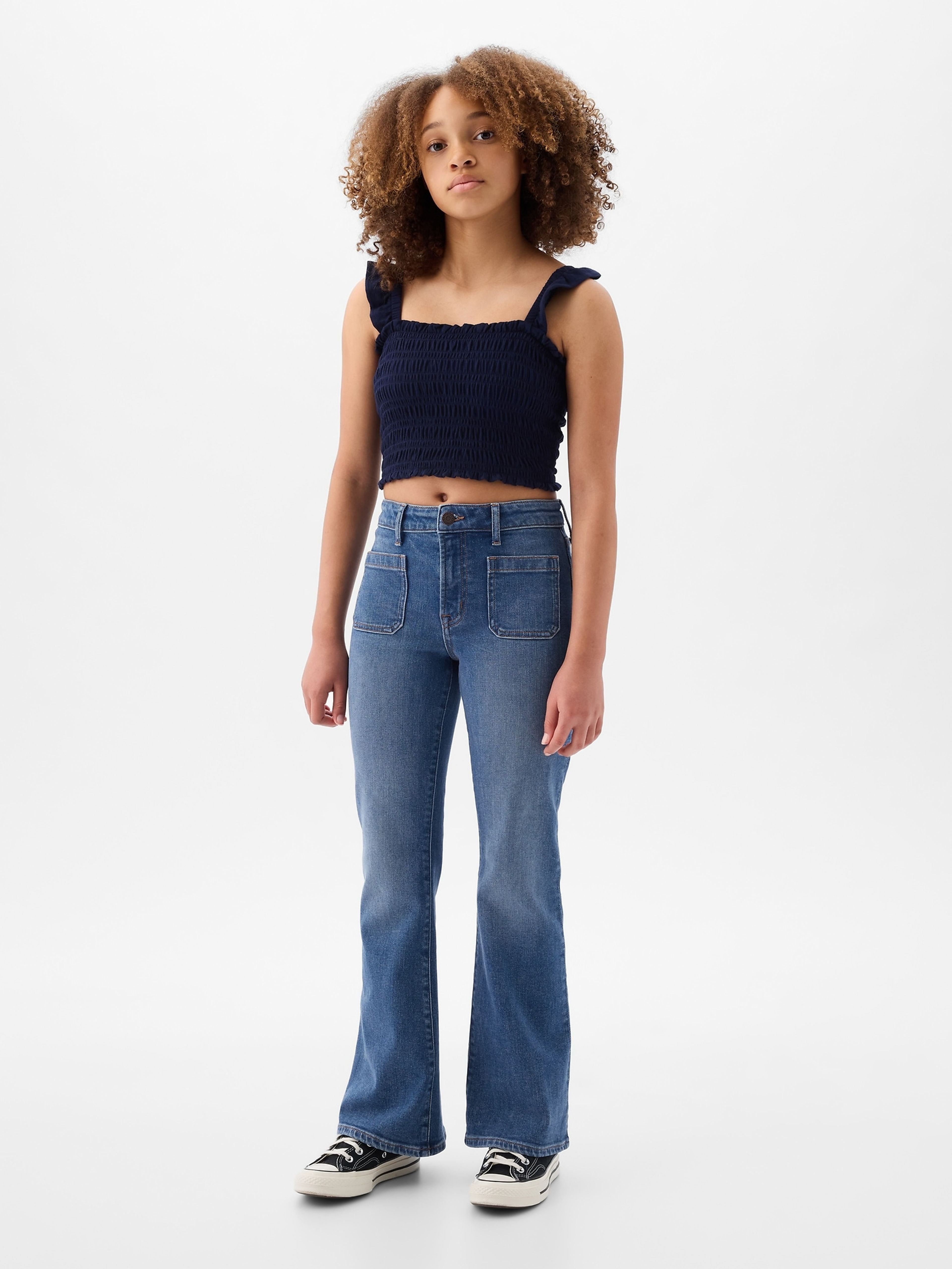 Kinder Flare High-Rise-Jeans