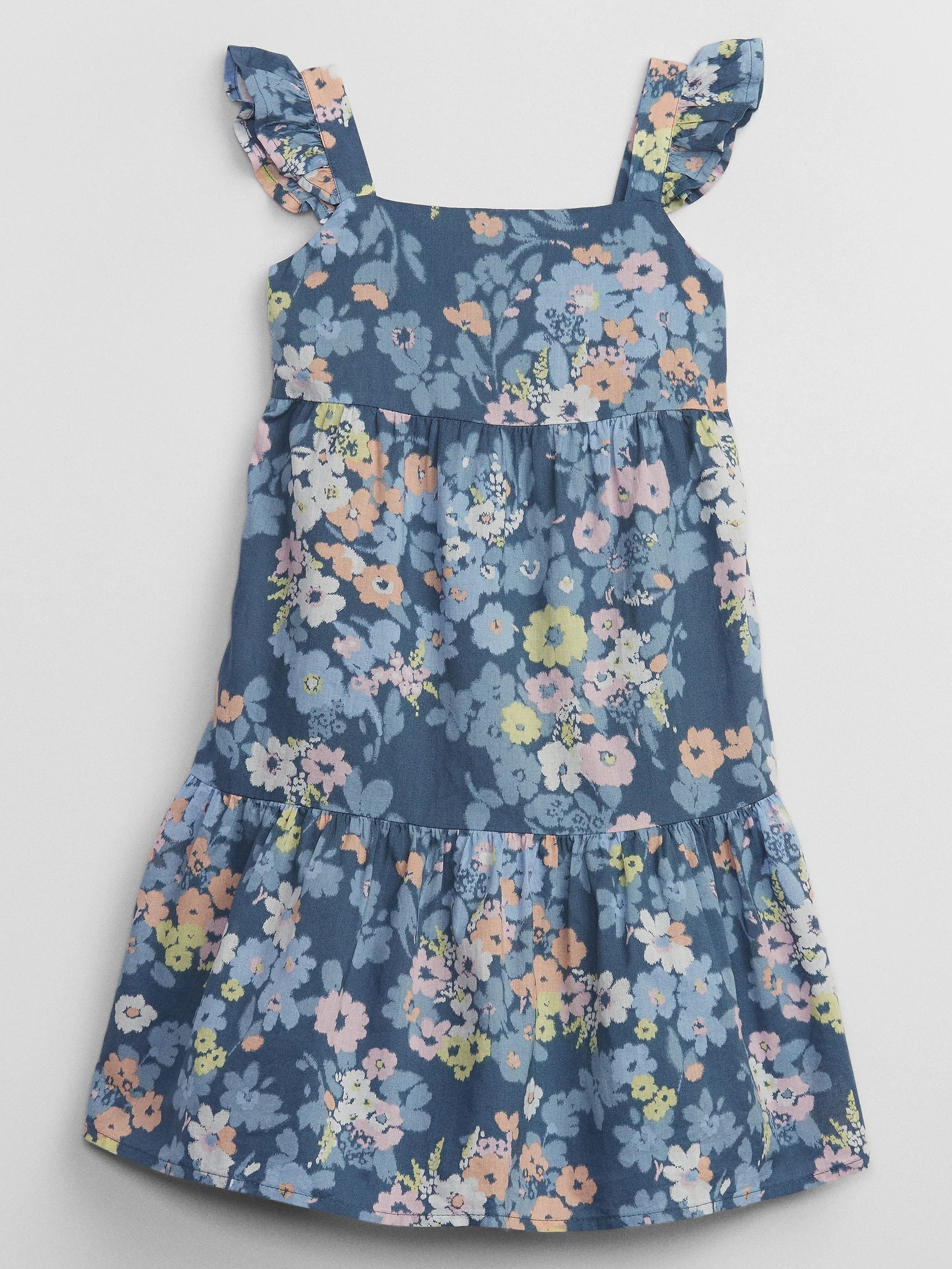 Detské kvetované midi šaty