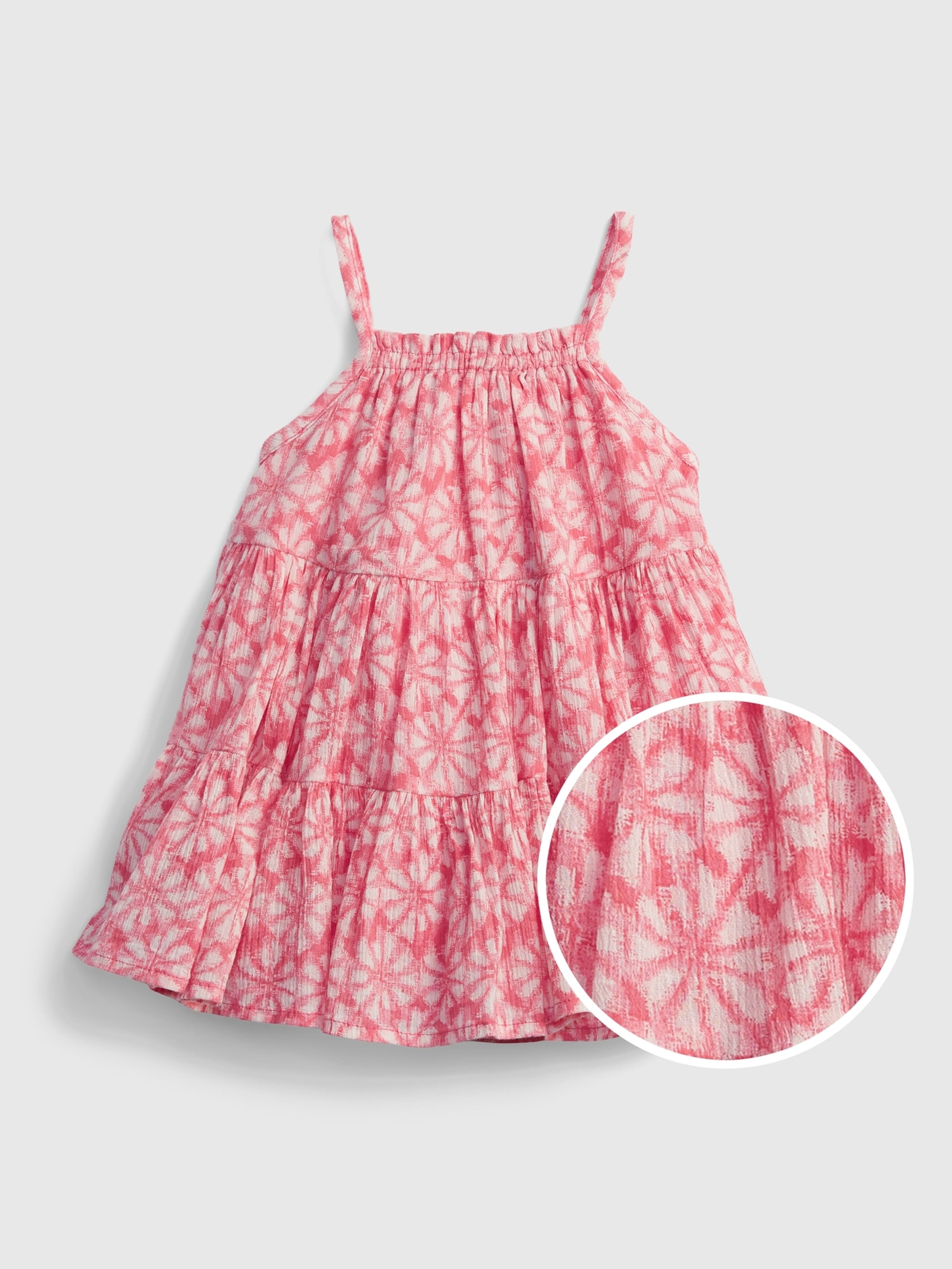 Babykleid gauze tiered floral