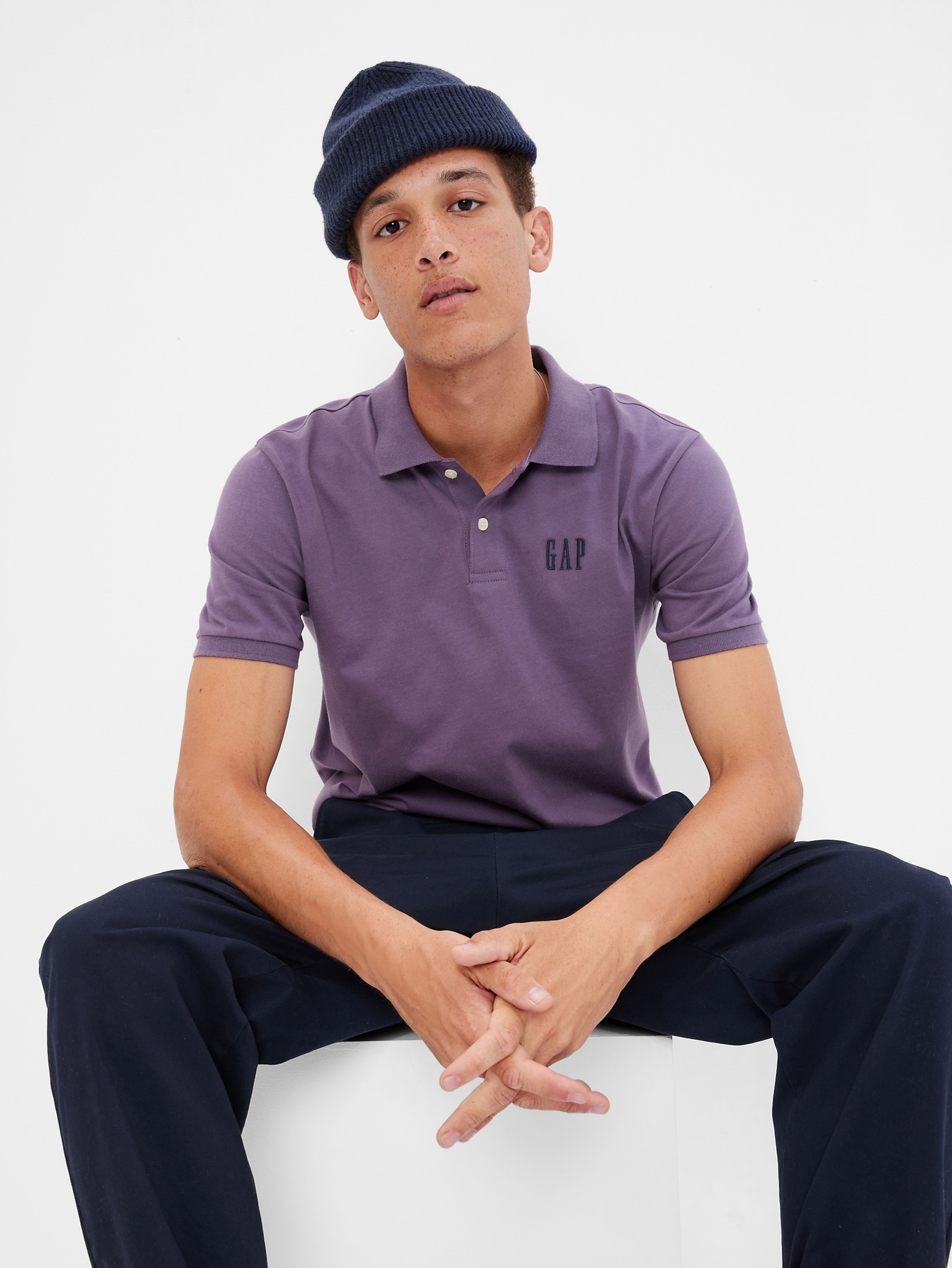 Poloshirt Logo jersey organic