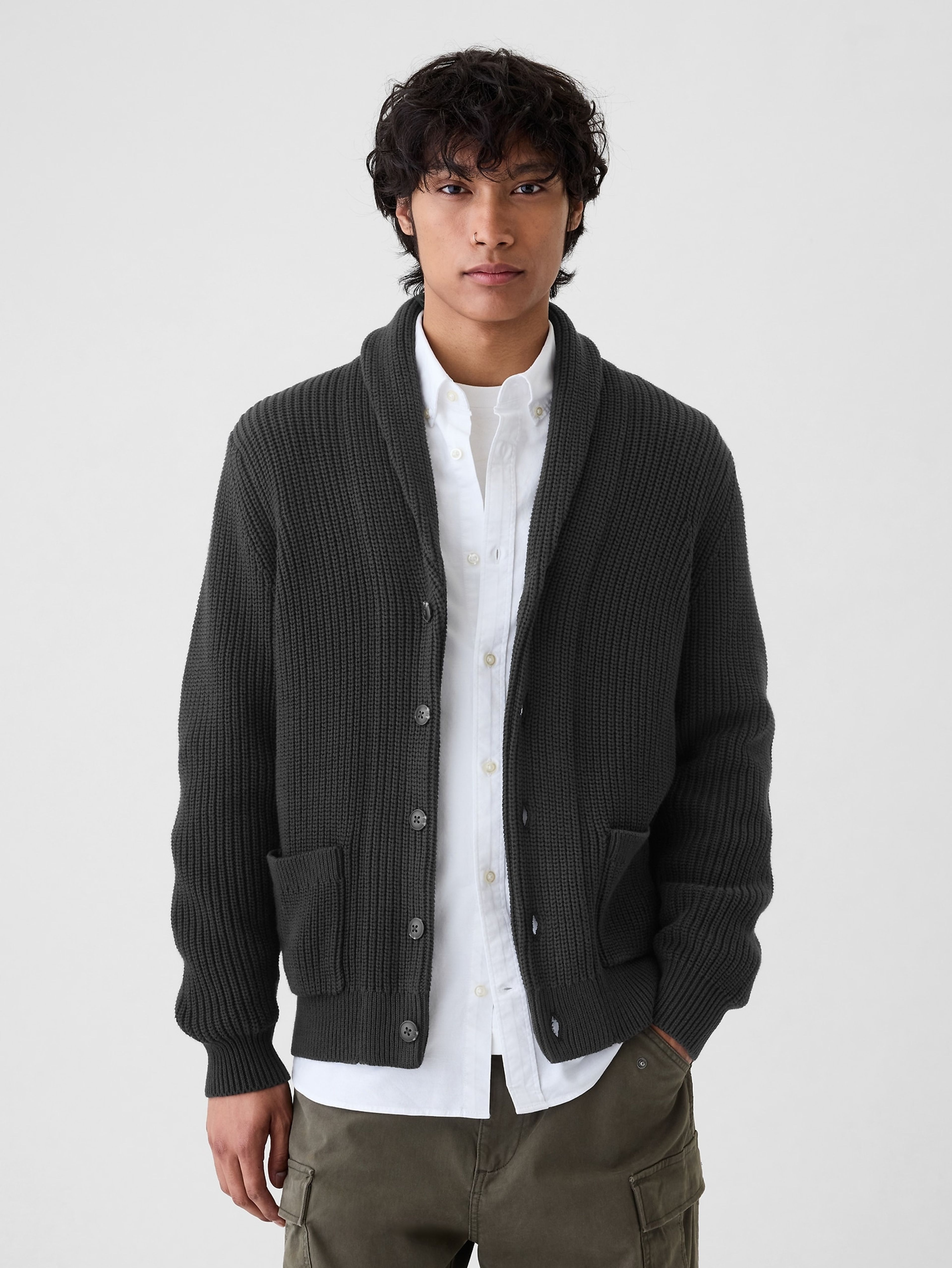 Gerippter Cardigan