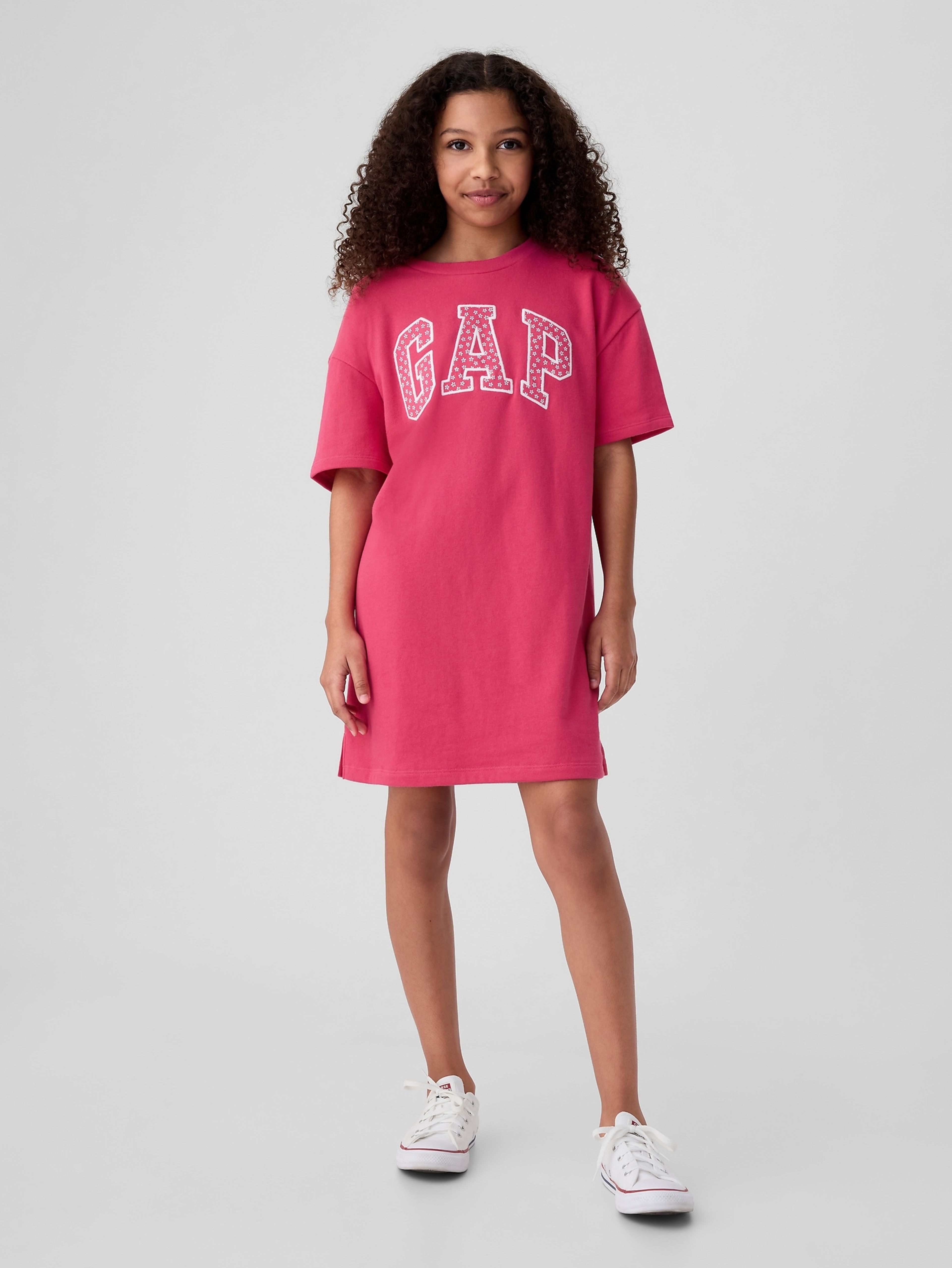 Sukienka dziecięca oversize z logo