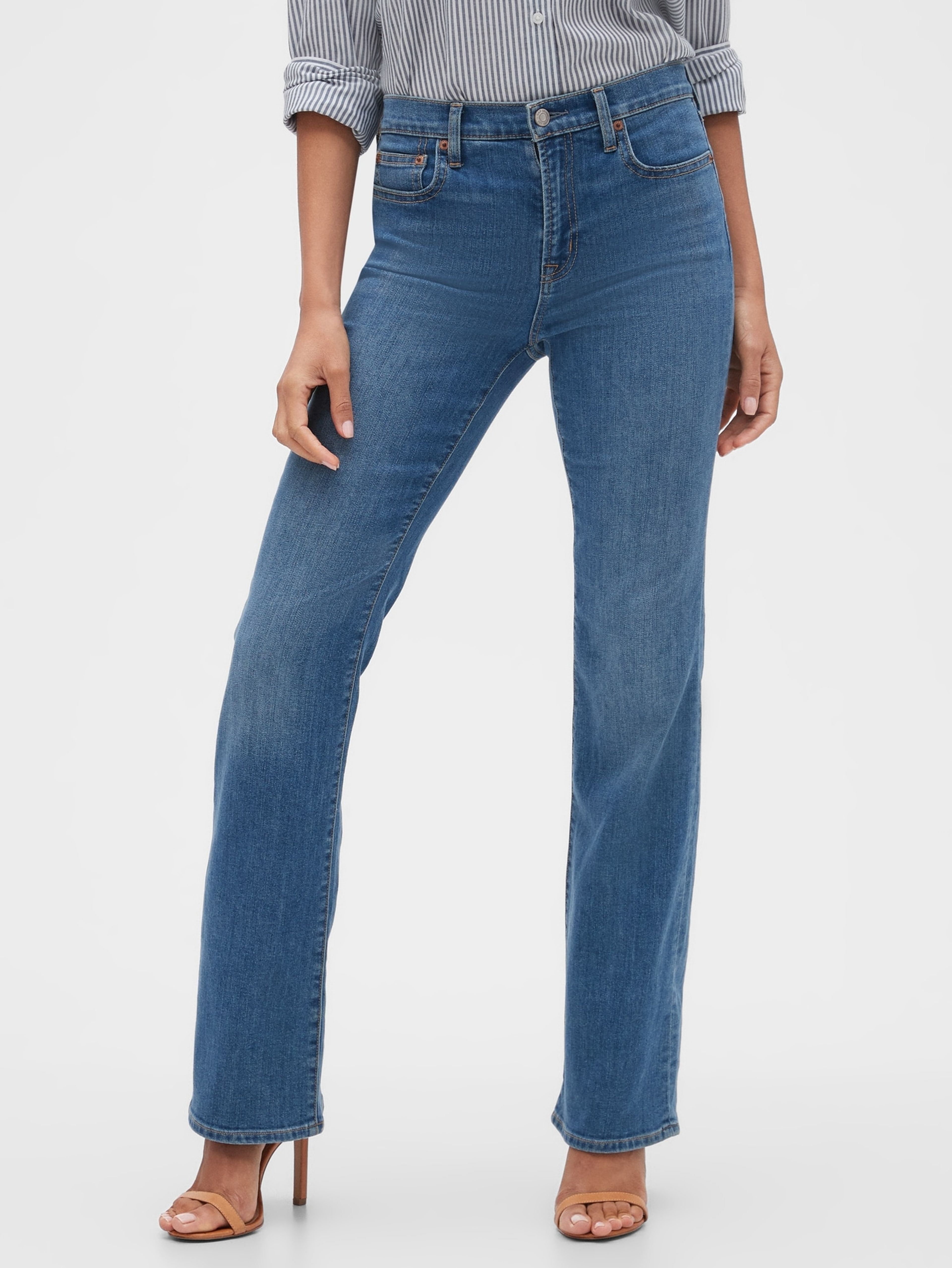 Jeansy bootcut mid rise