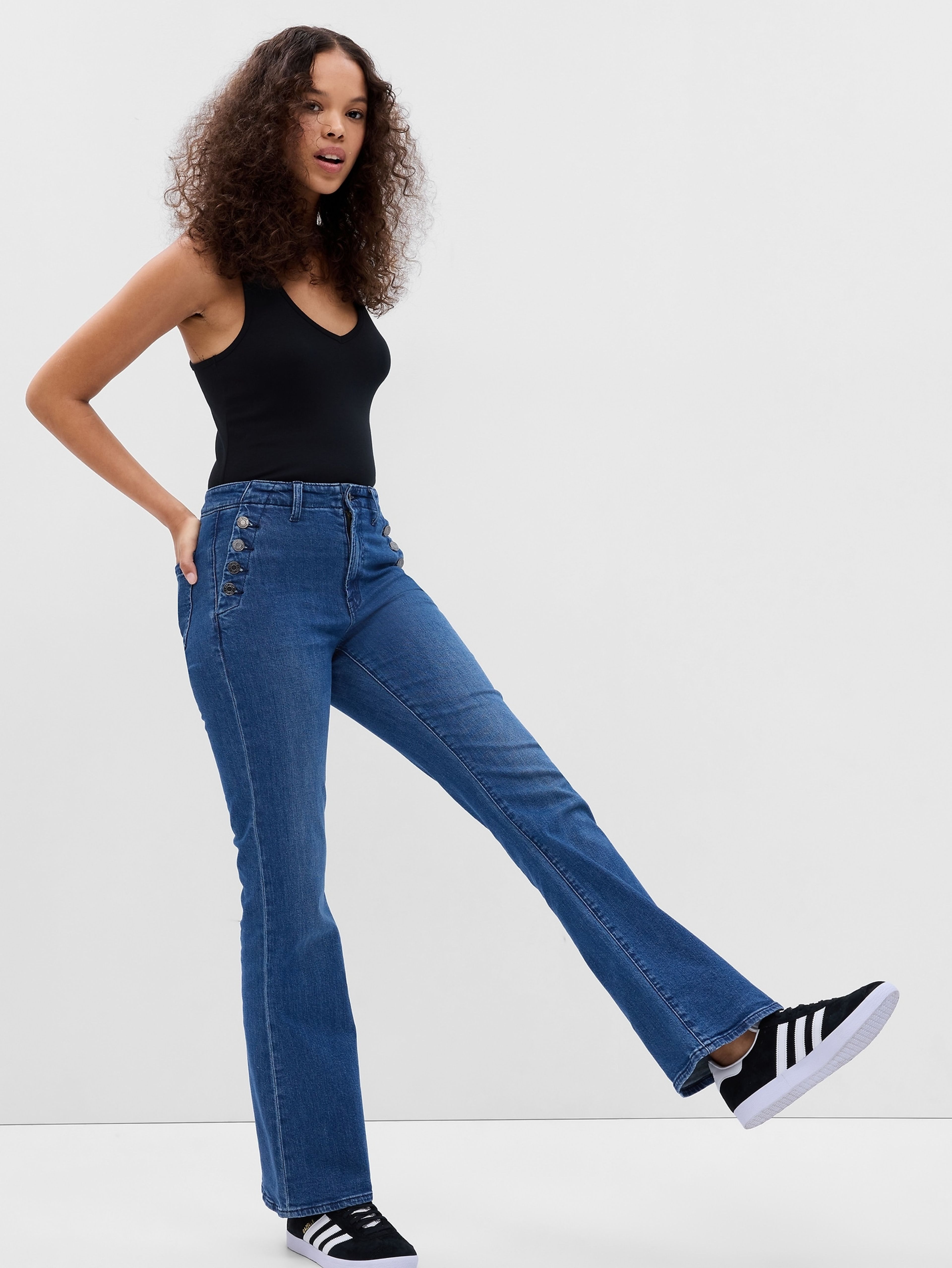 Jeans '70s flare high rise