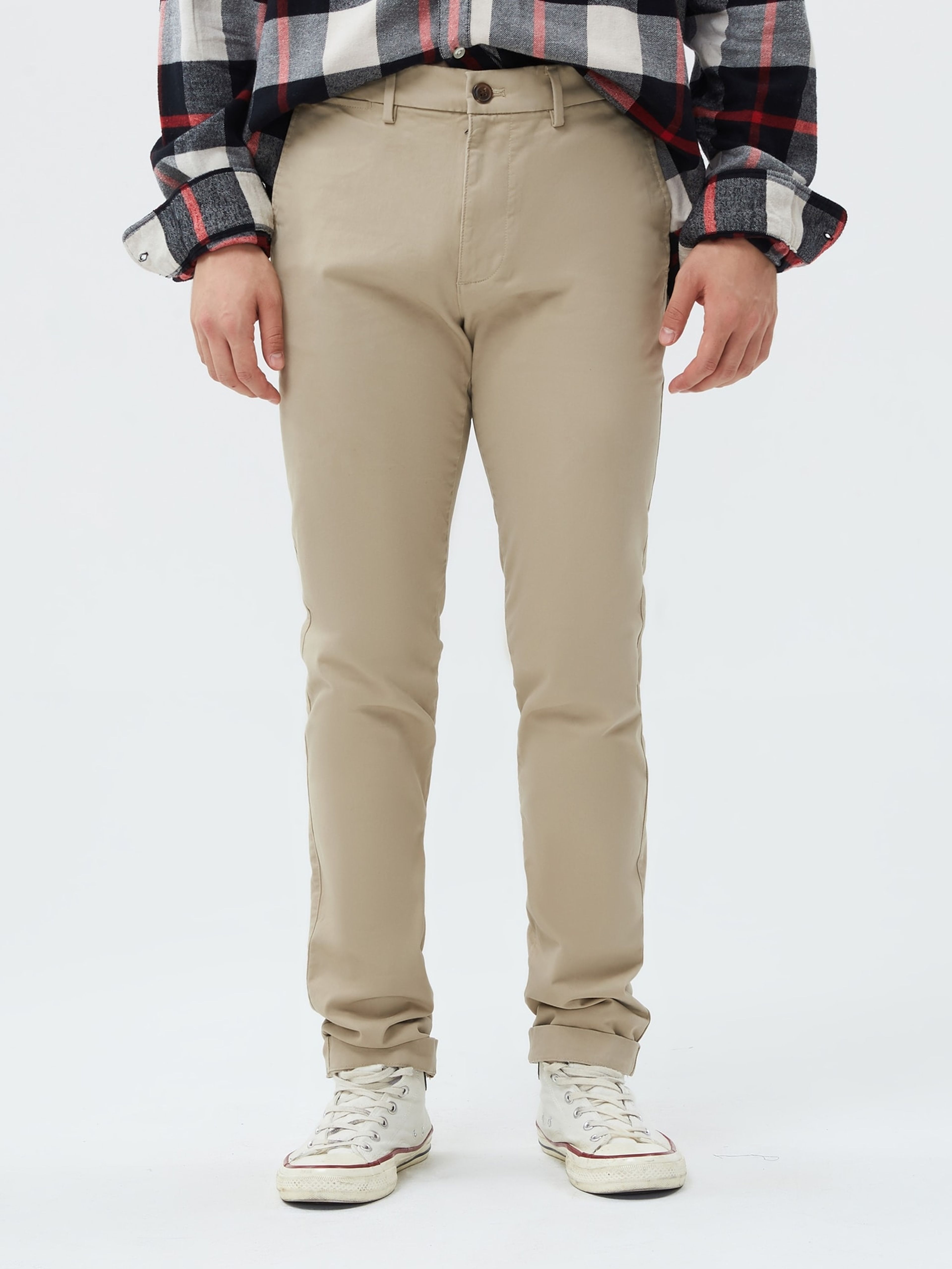 Kalhoty essential khaki skinny fit GapFlex