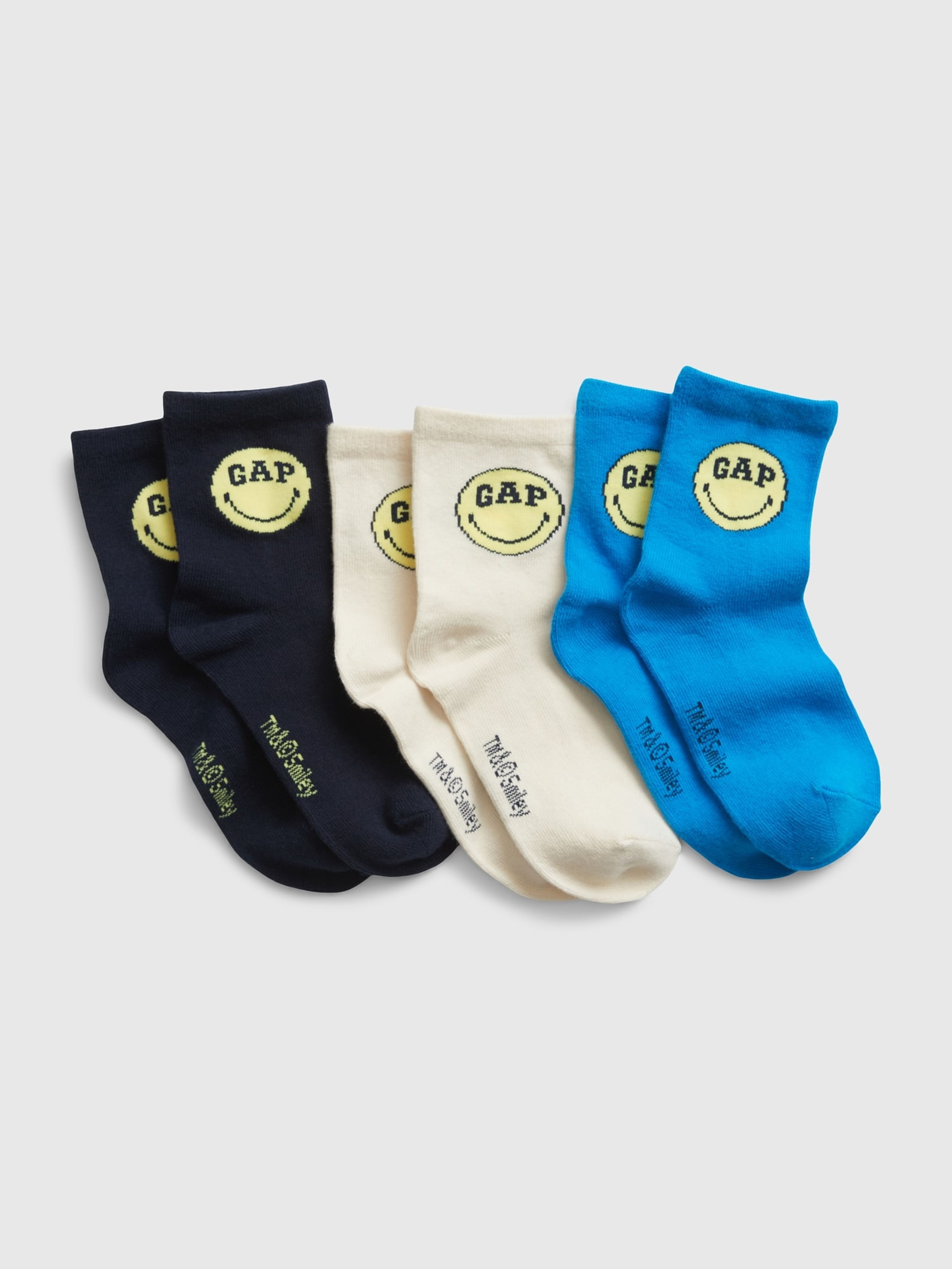 Detské ponožky GAP & Smiley®, 3 páry