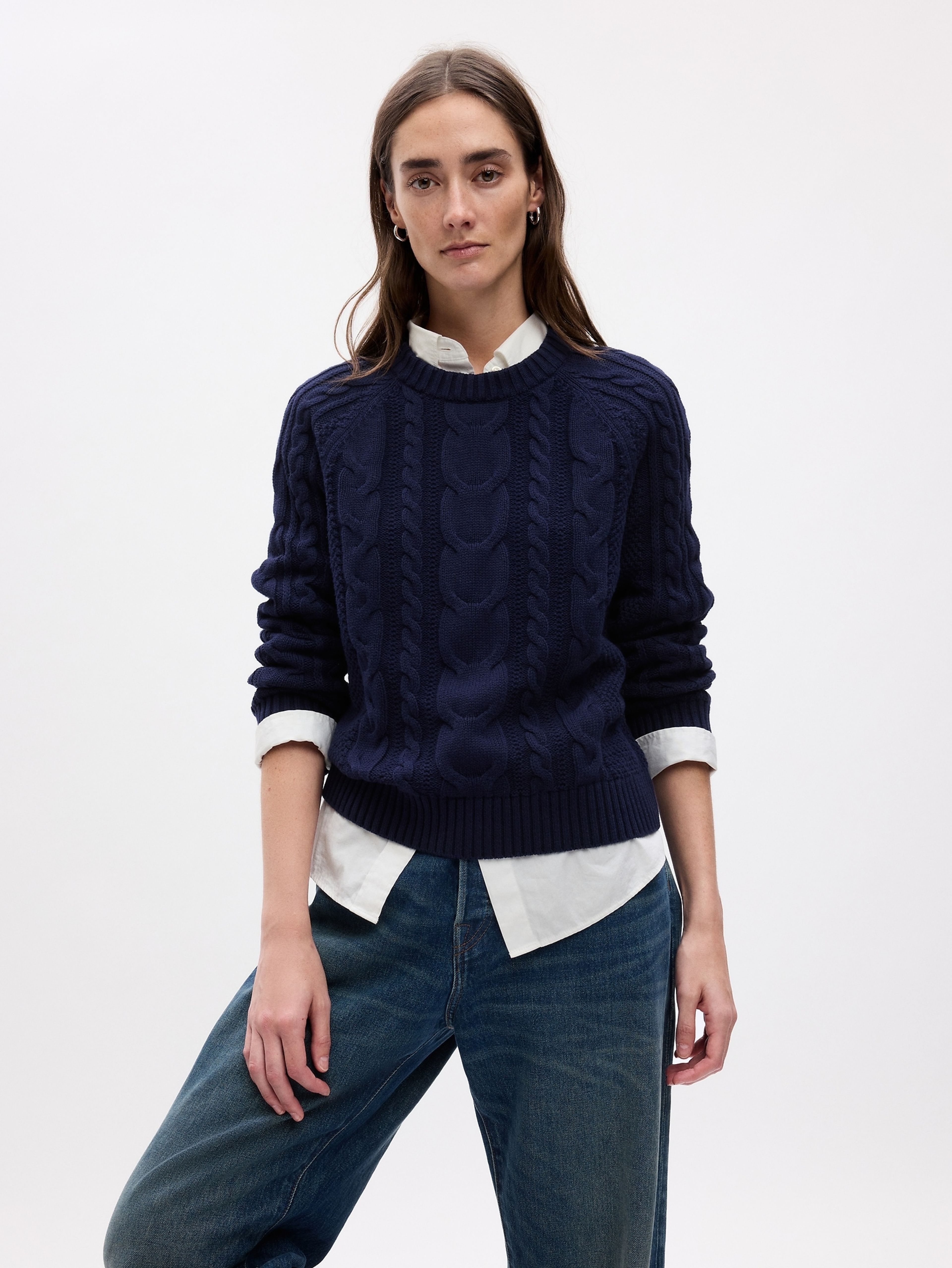 Pletený svetr se vzorem