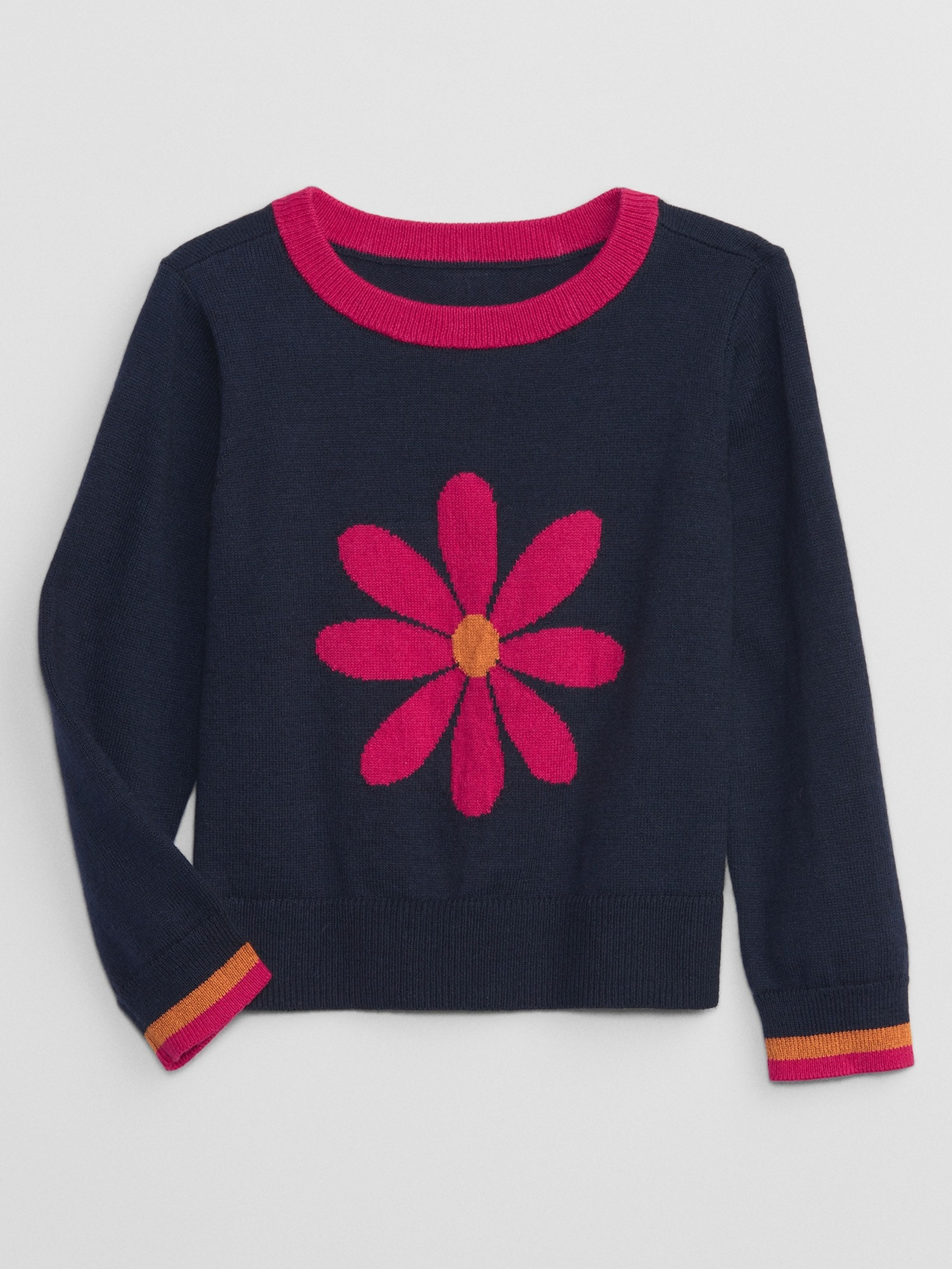 Detský sveter s kvetinou
