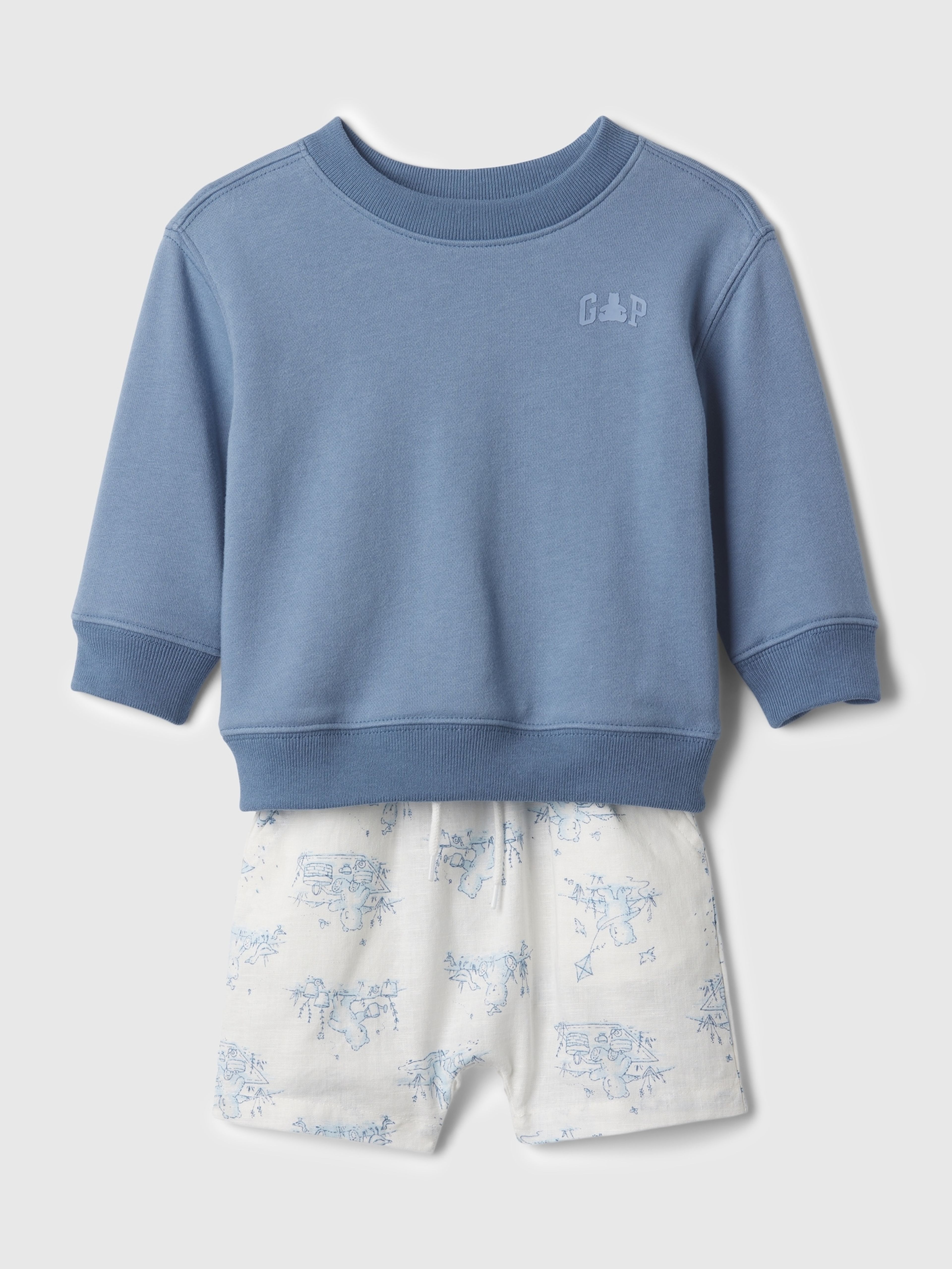 Baby-Set Sweatshirt und Shorts