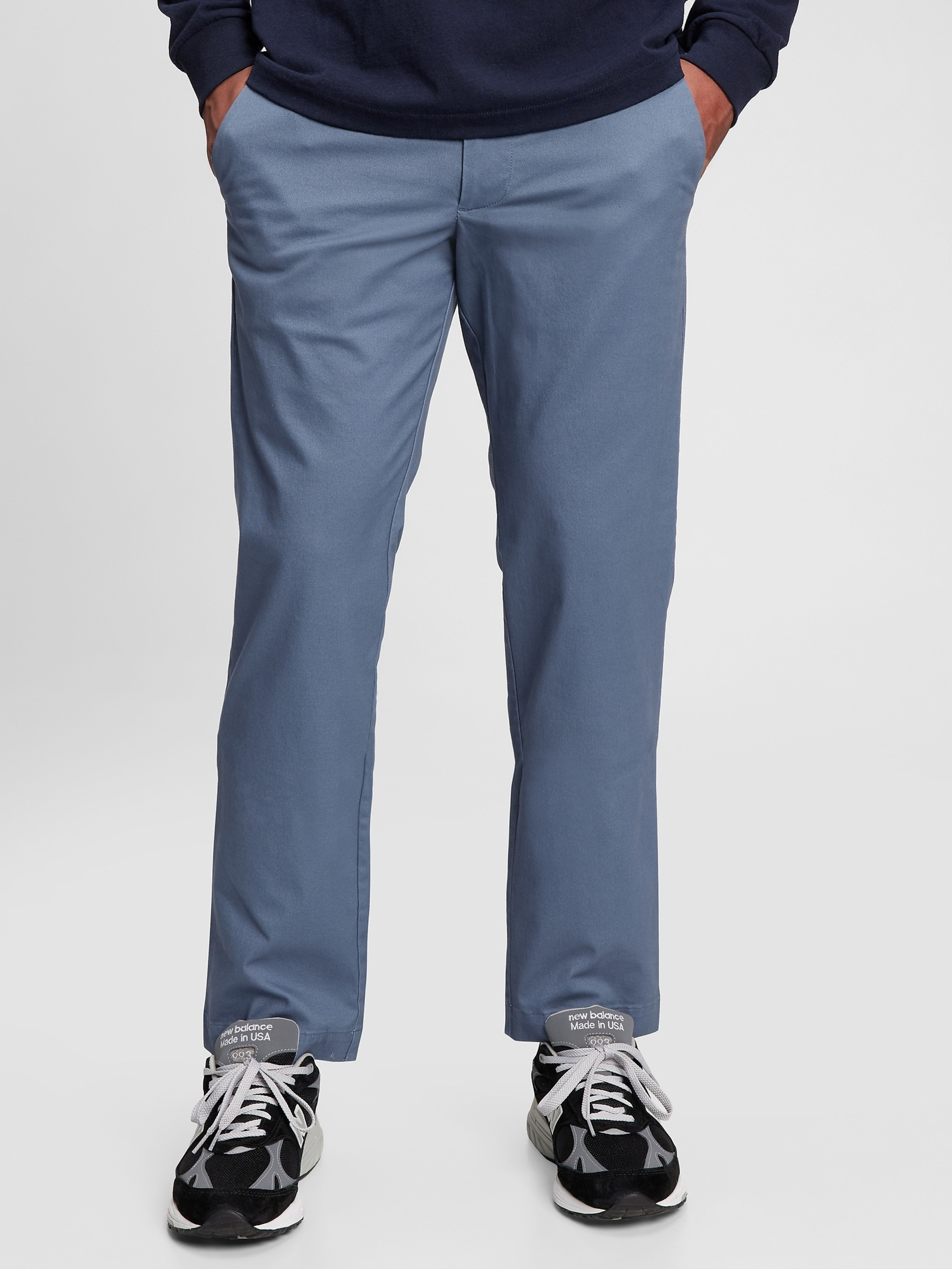 Kalhoty modern khaki straight fit GapFlex