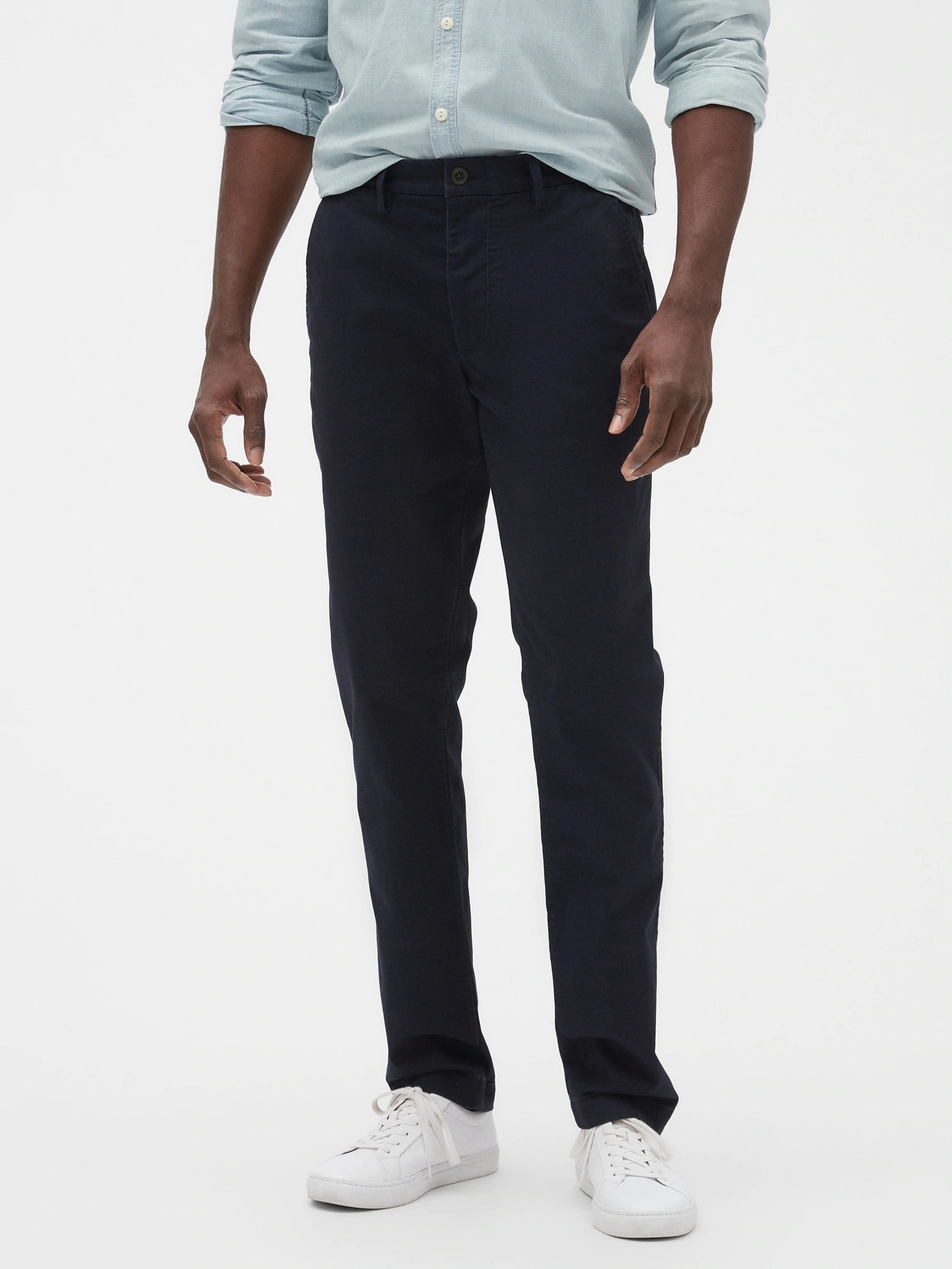 Kalhoty essential khaki slim fit GapFlex