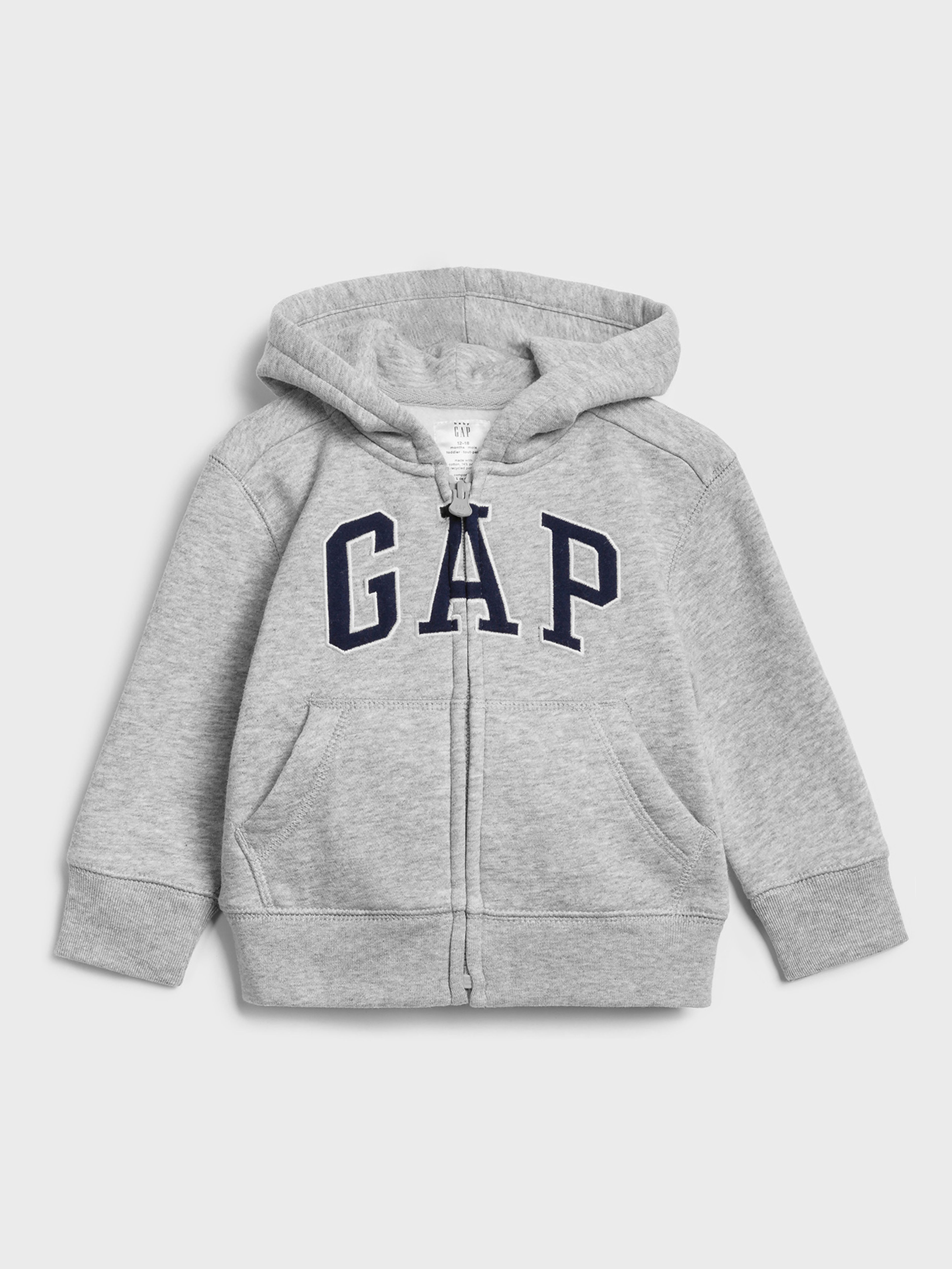 Kinder-Sweatjacke GAP Logo Reißverschluss