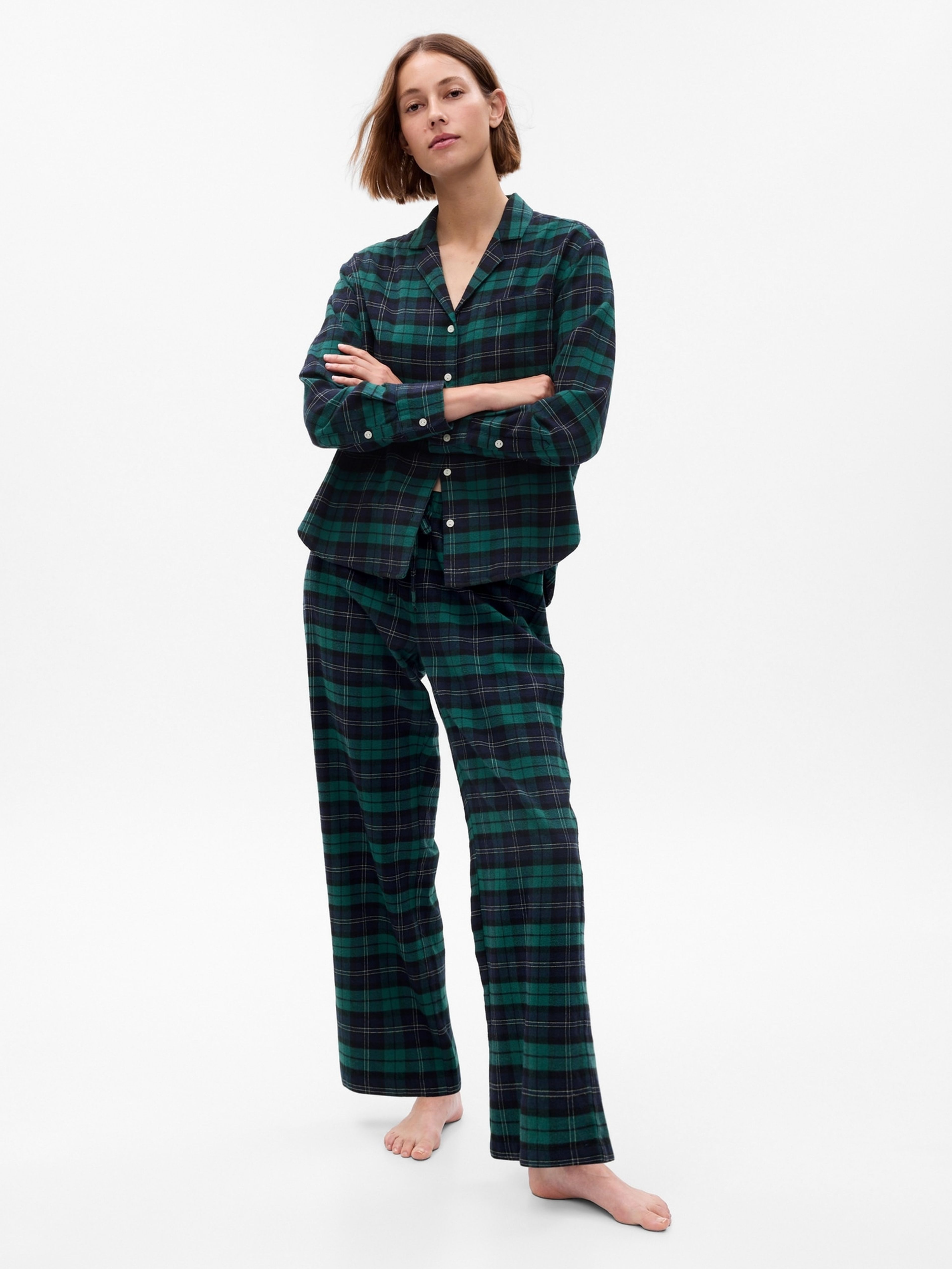Flanelové kockované pyžamo