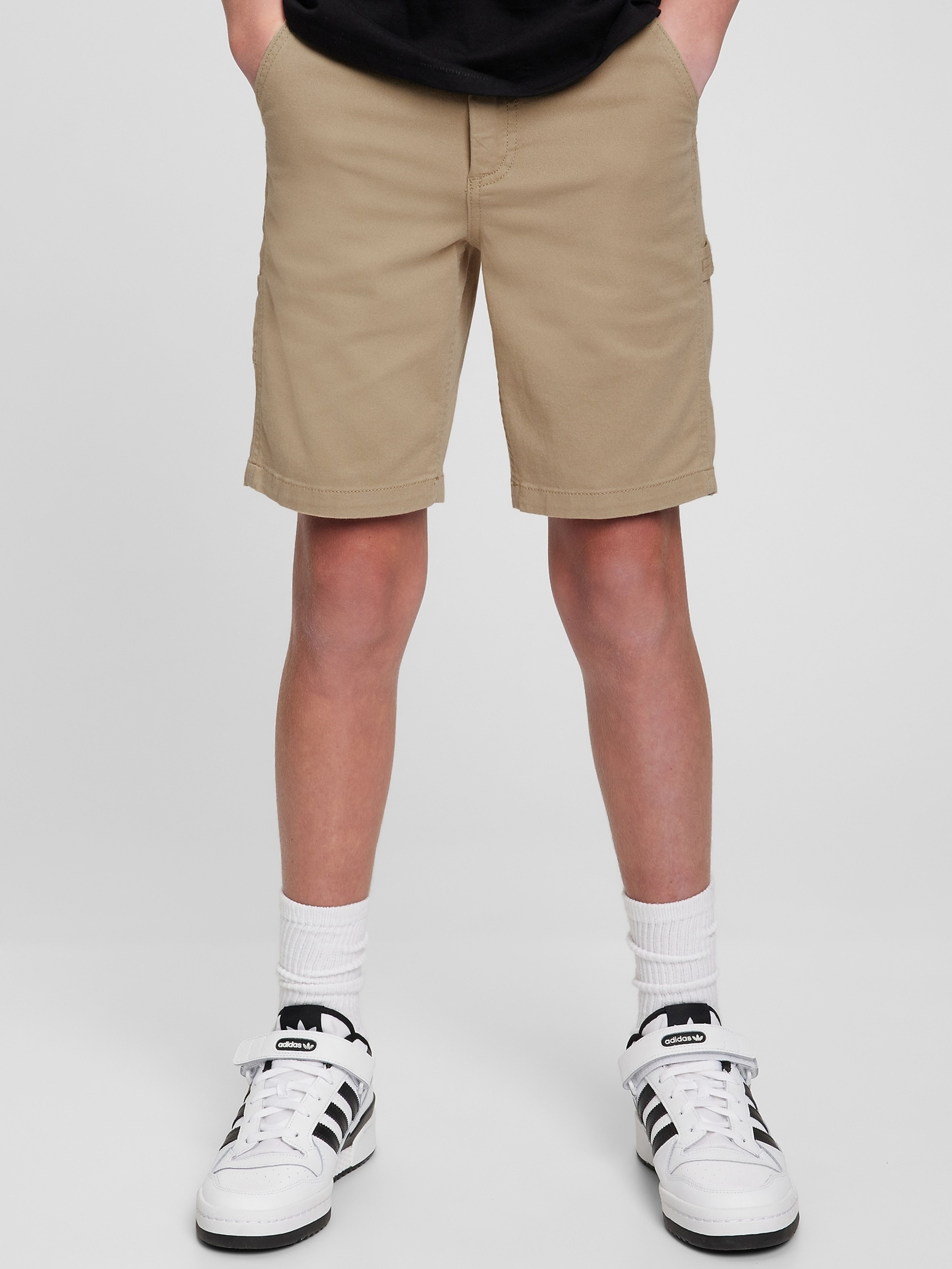 Gewebte Unifarbene Teen Shorts
