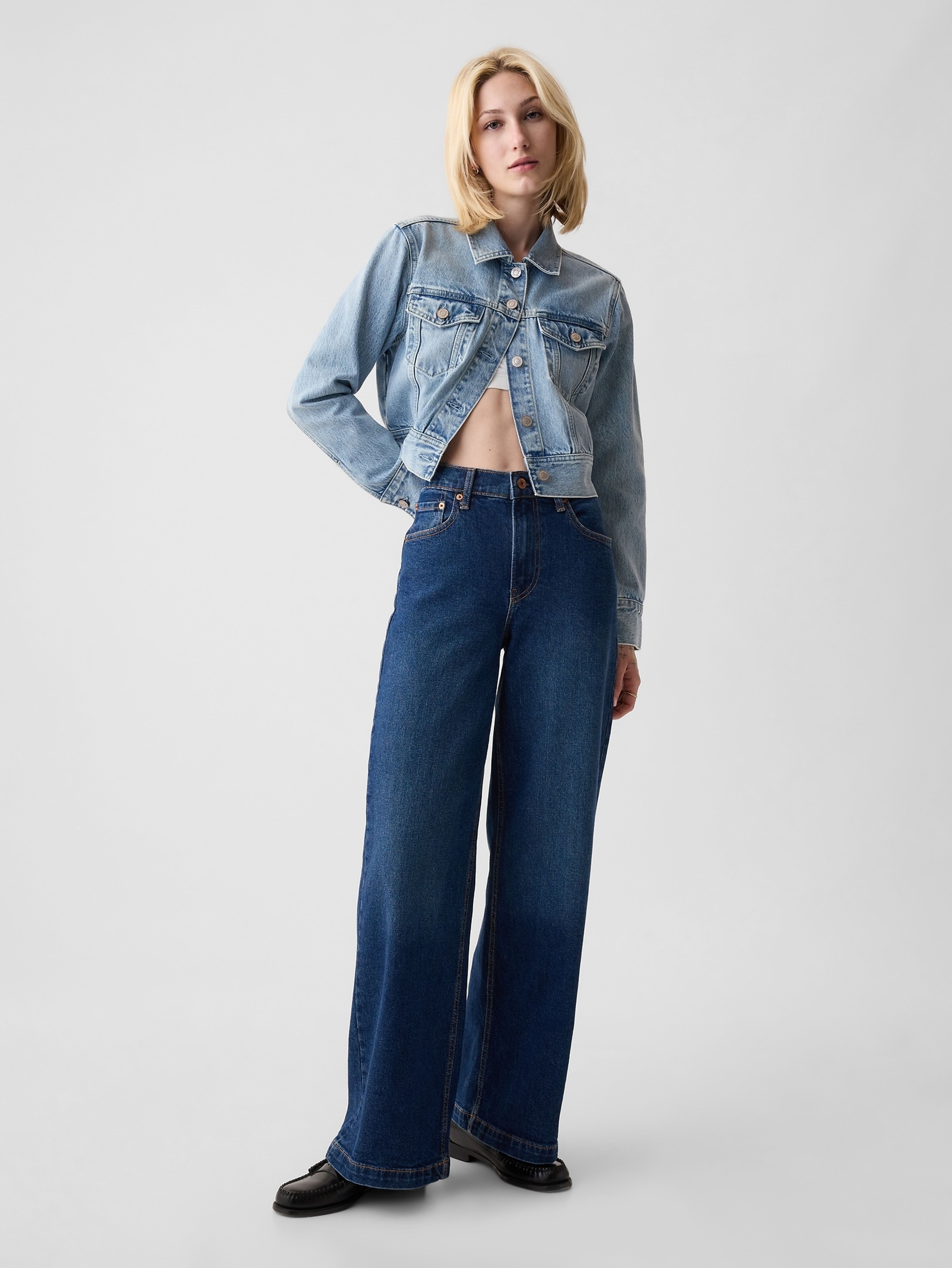 Jeans Stride Wide-Leg high rise