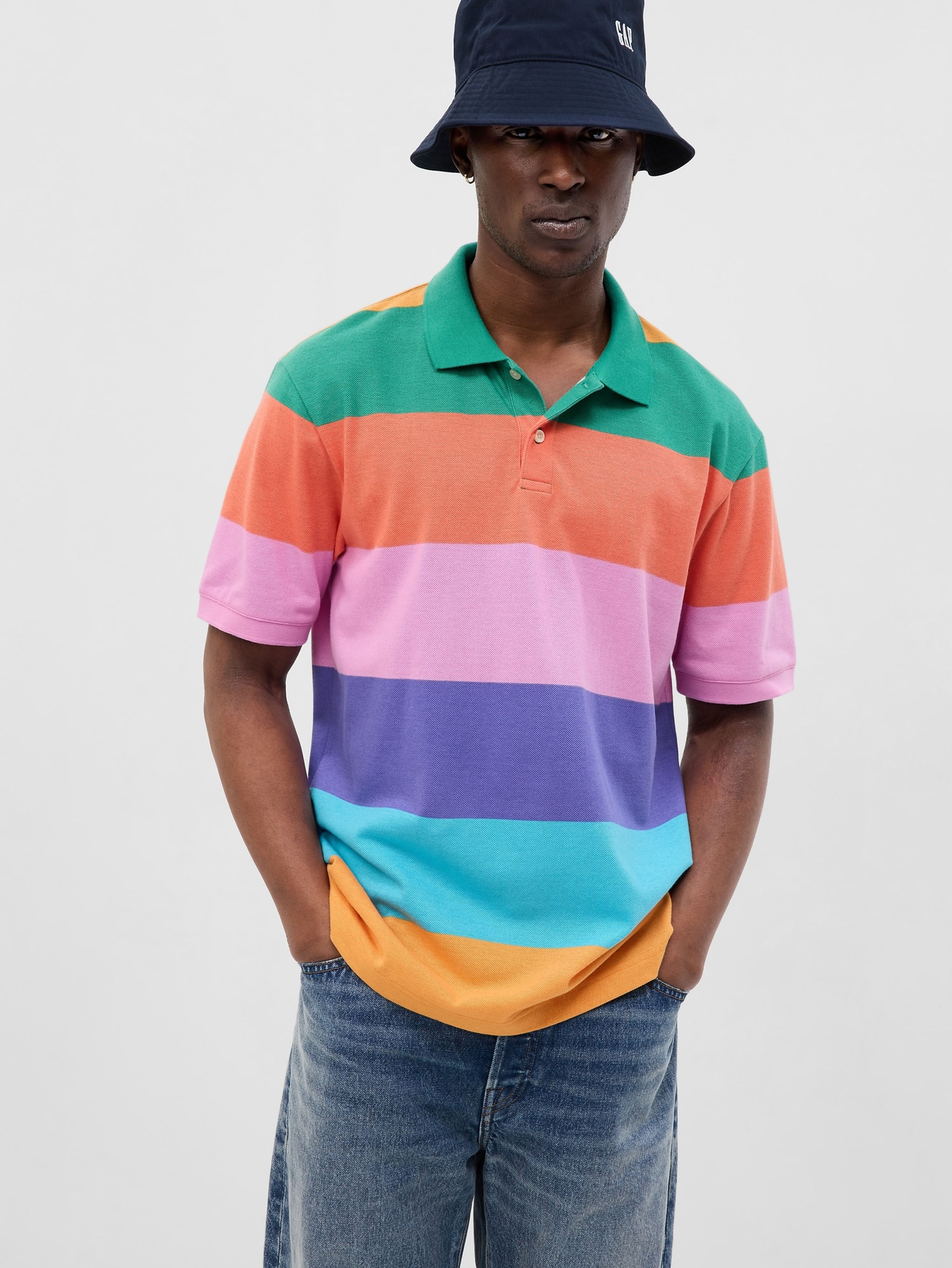 Gestreiftes Poloshirt