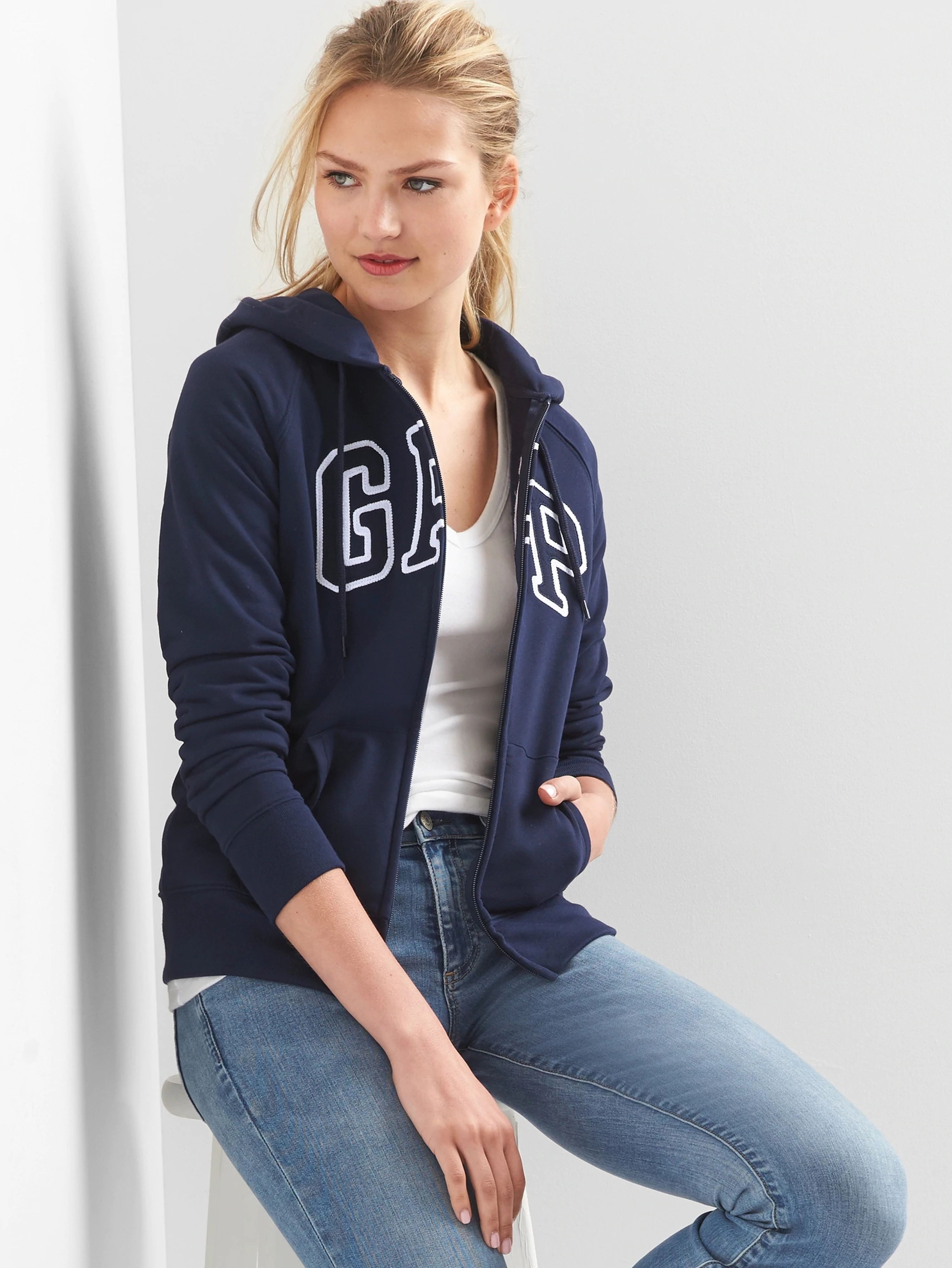 Mikina GAP logo zip