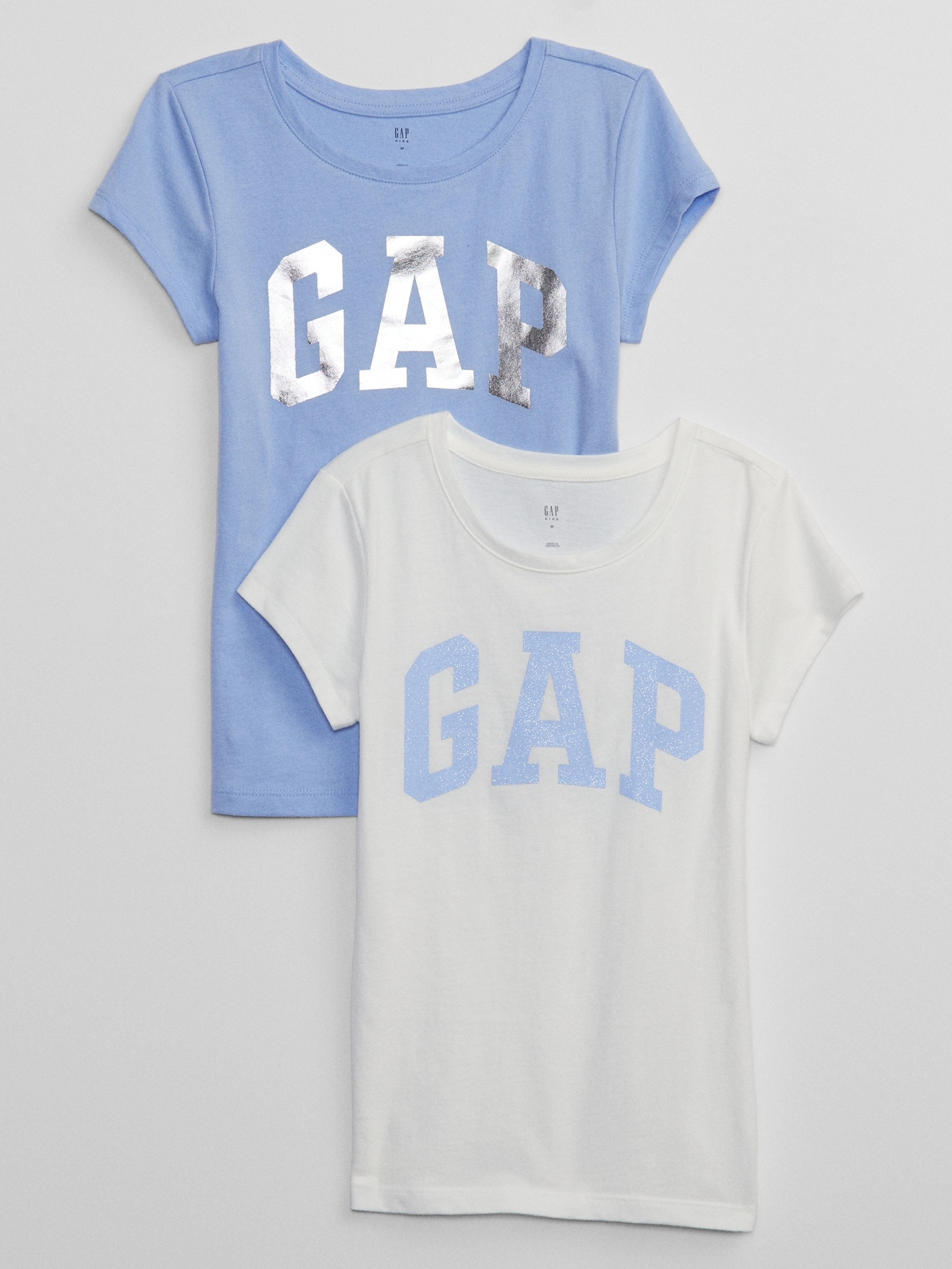 Kinder T-Shirts GAP Logo, 2 Stück