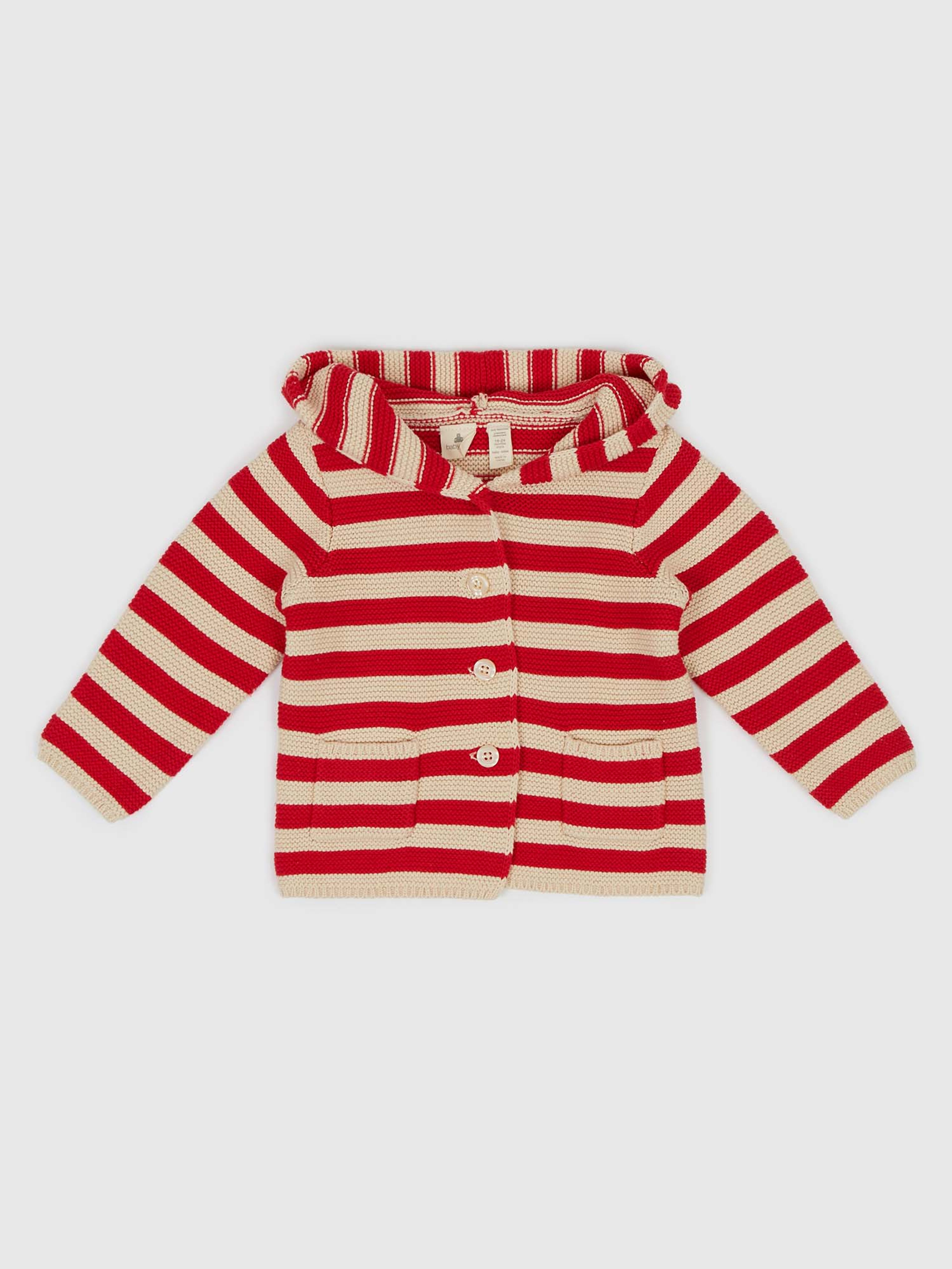 Gestreifter Baby-Strickjacke