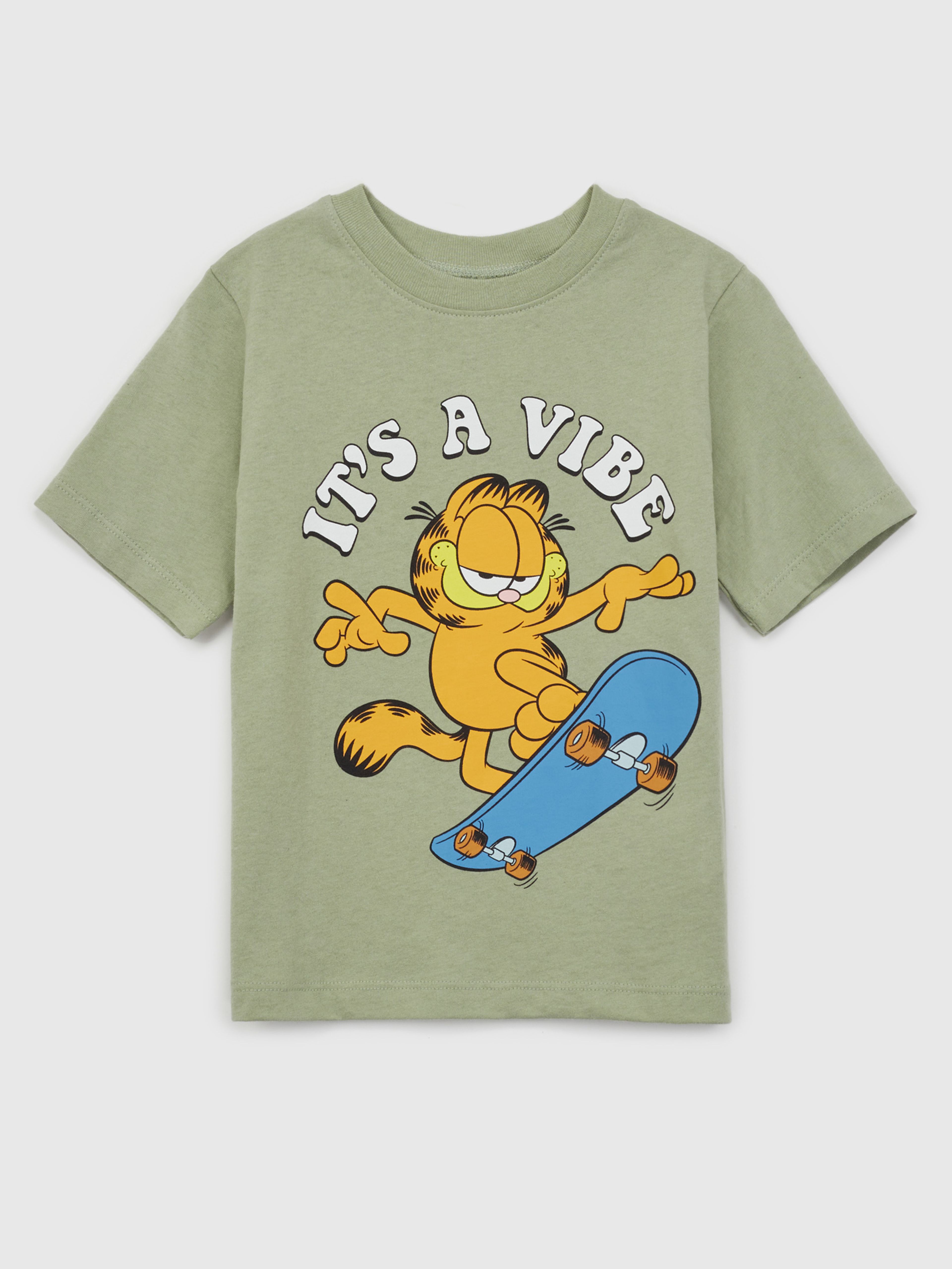Dziecięca koszulka z logo GAP & Garfield