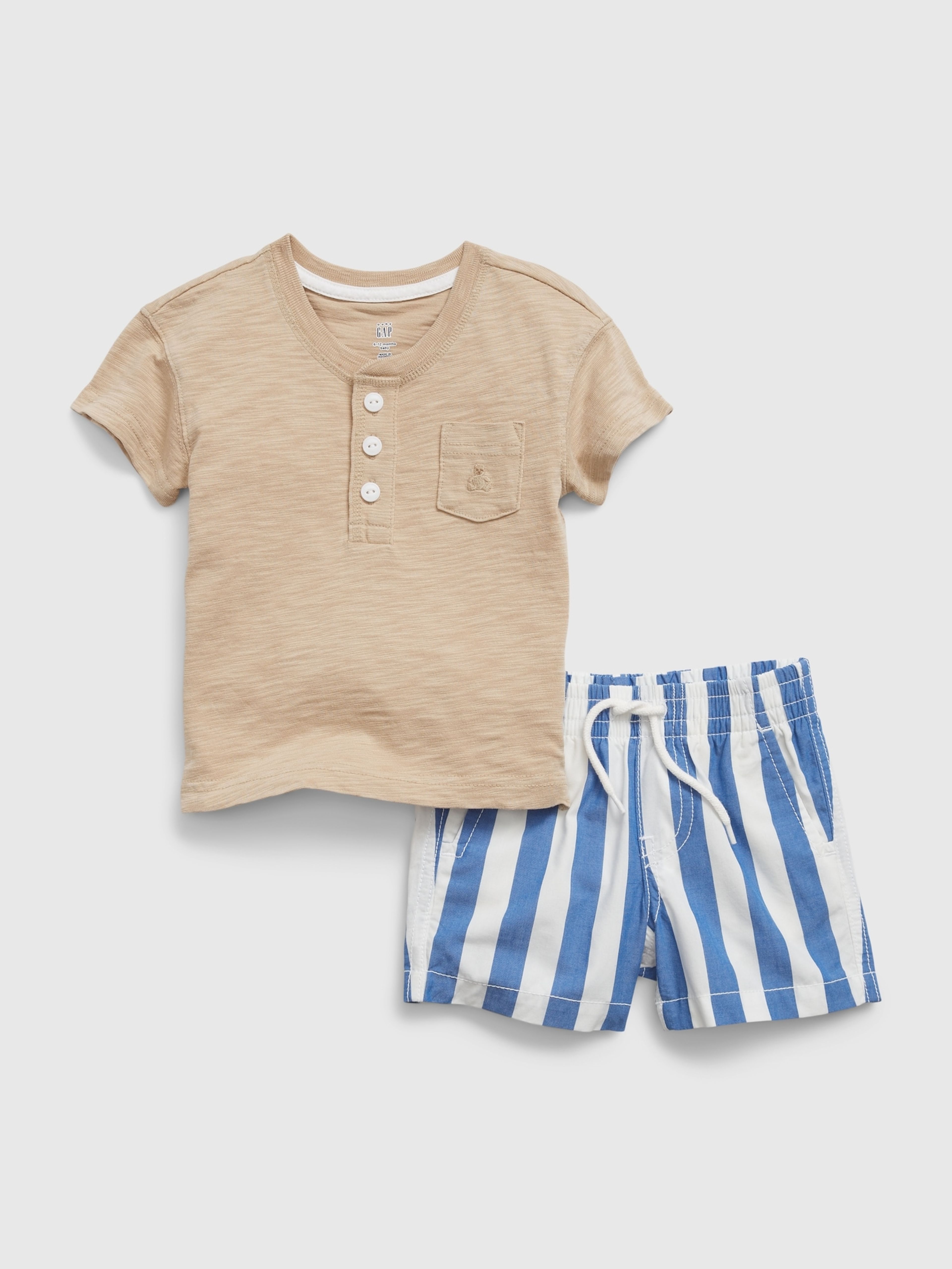 Baby-Set T-Shirt und gestreifte Shorts