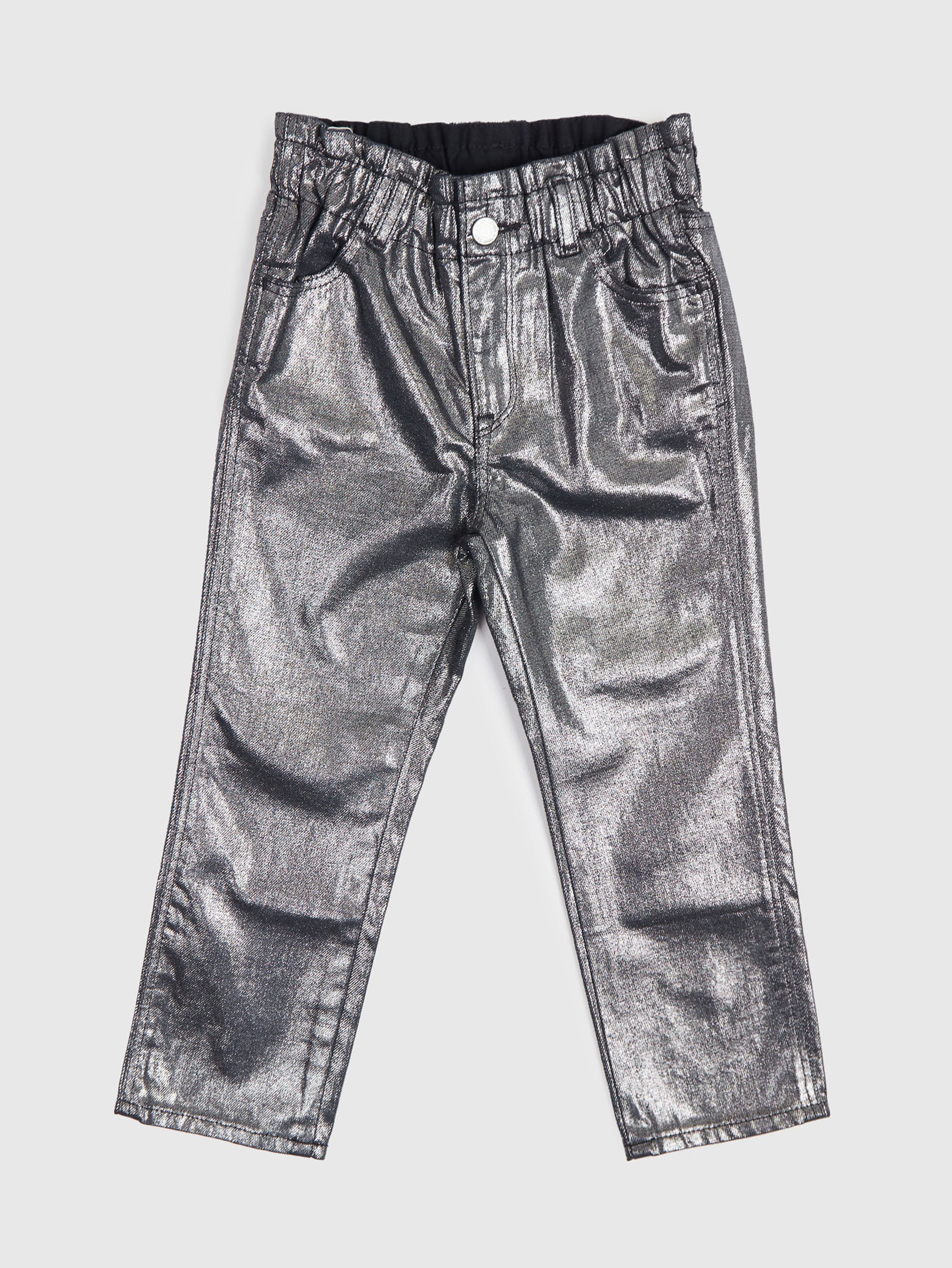 Dětské metalické džíny mom