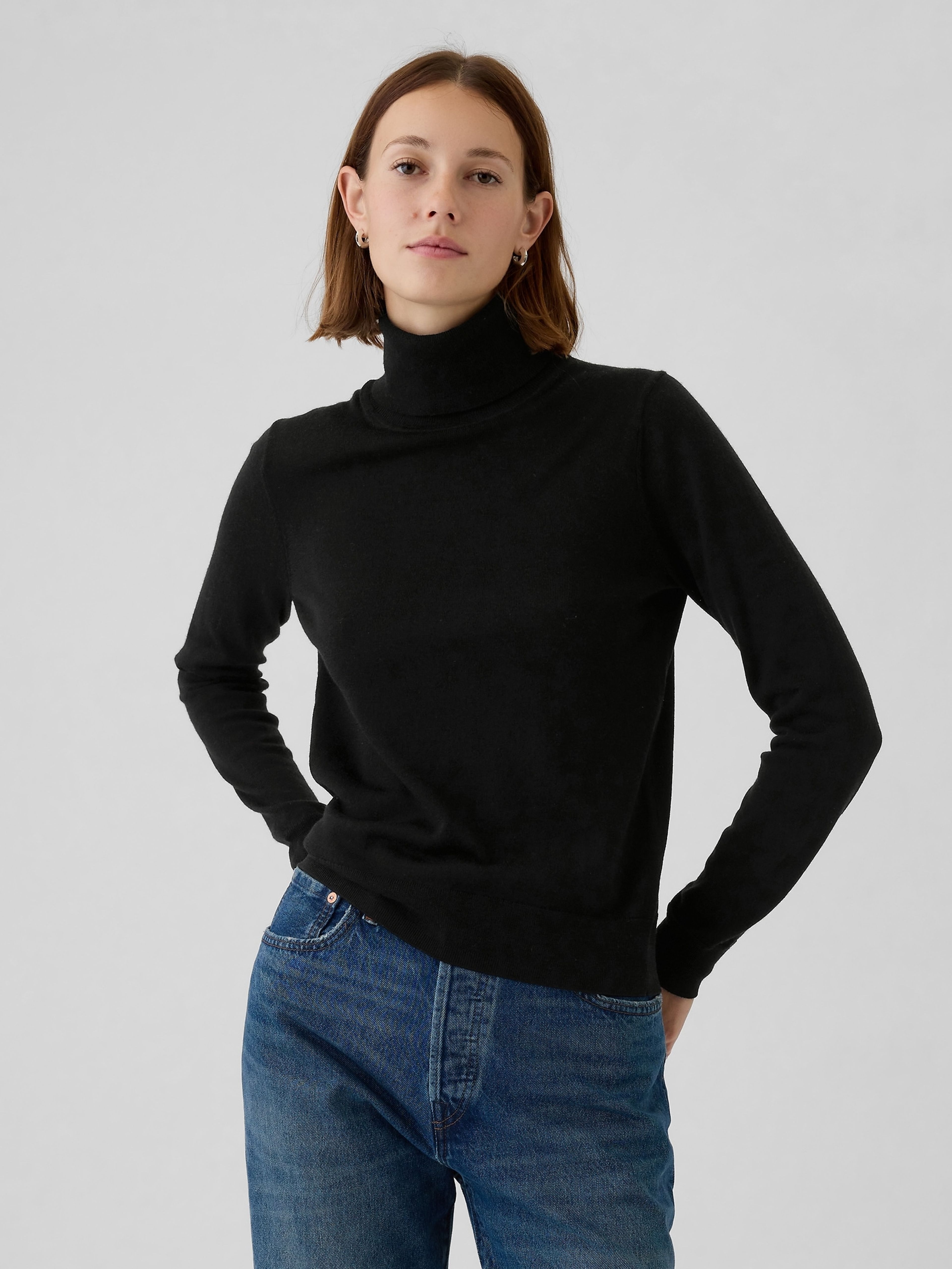 Merinowolle Rollkragenpullover