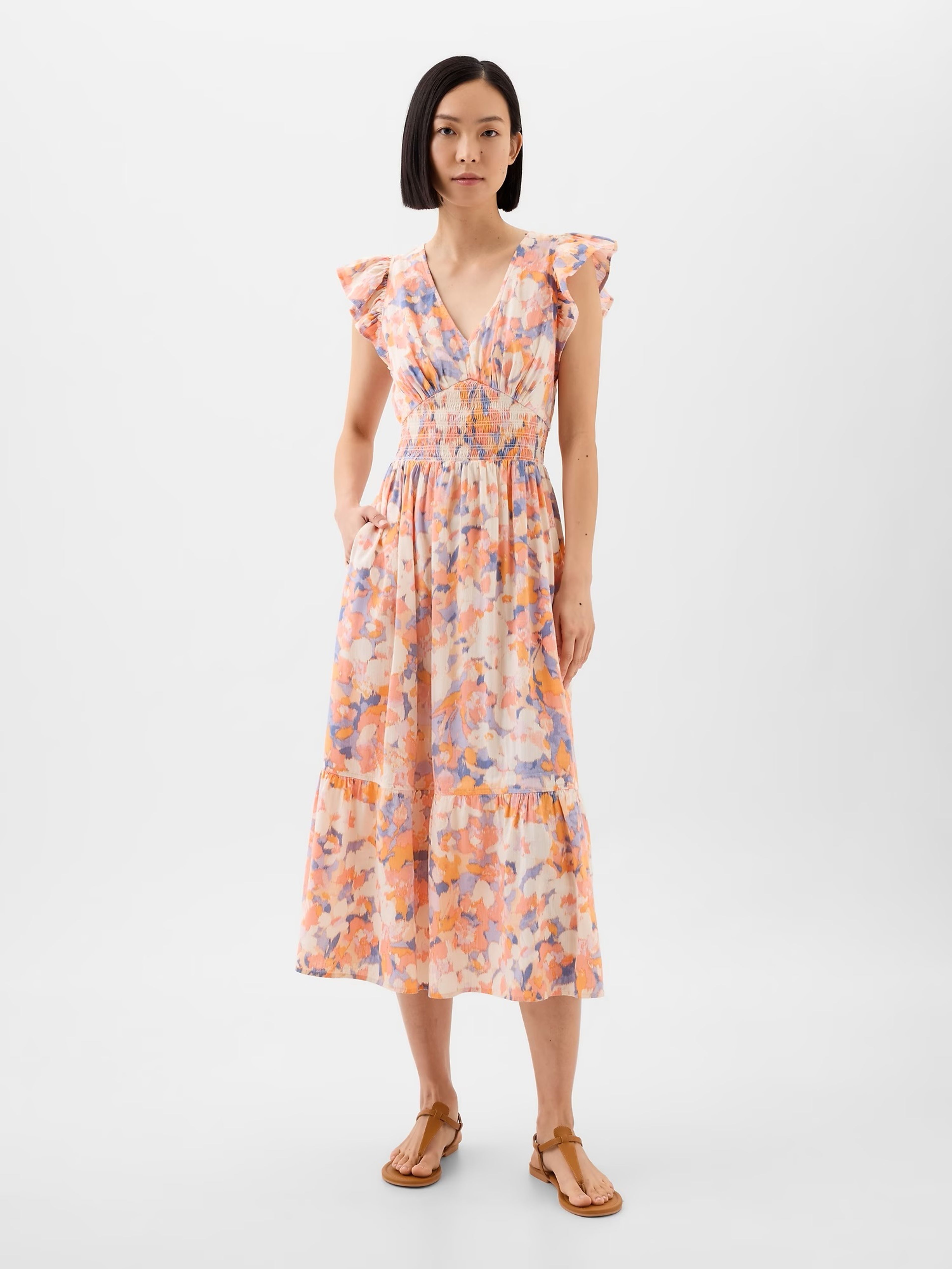 Kvetované midi šaty