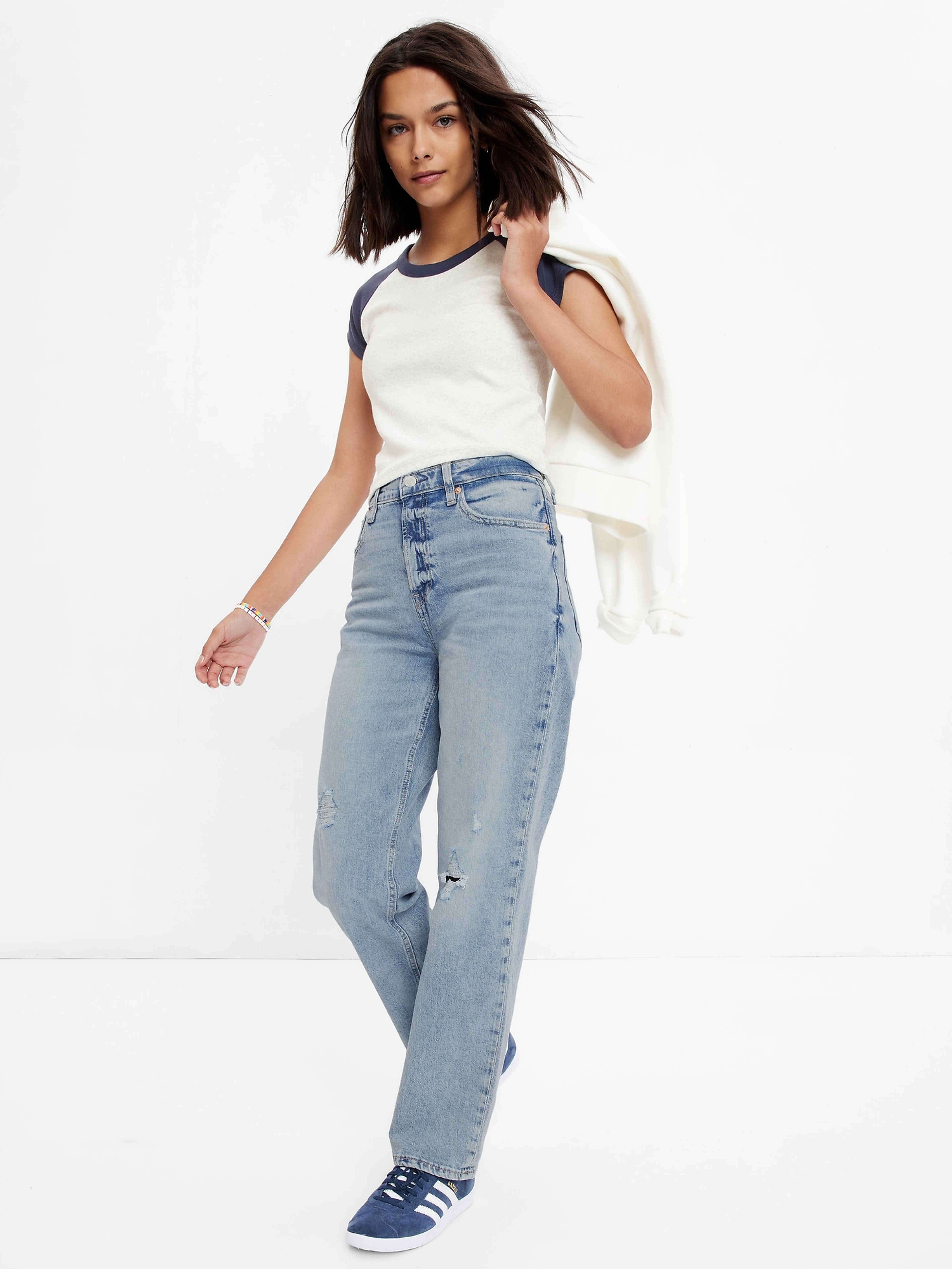 Teen jeansy '90s loose organic cotton