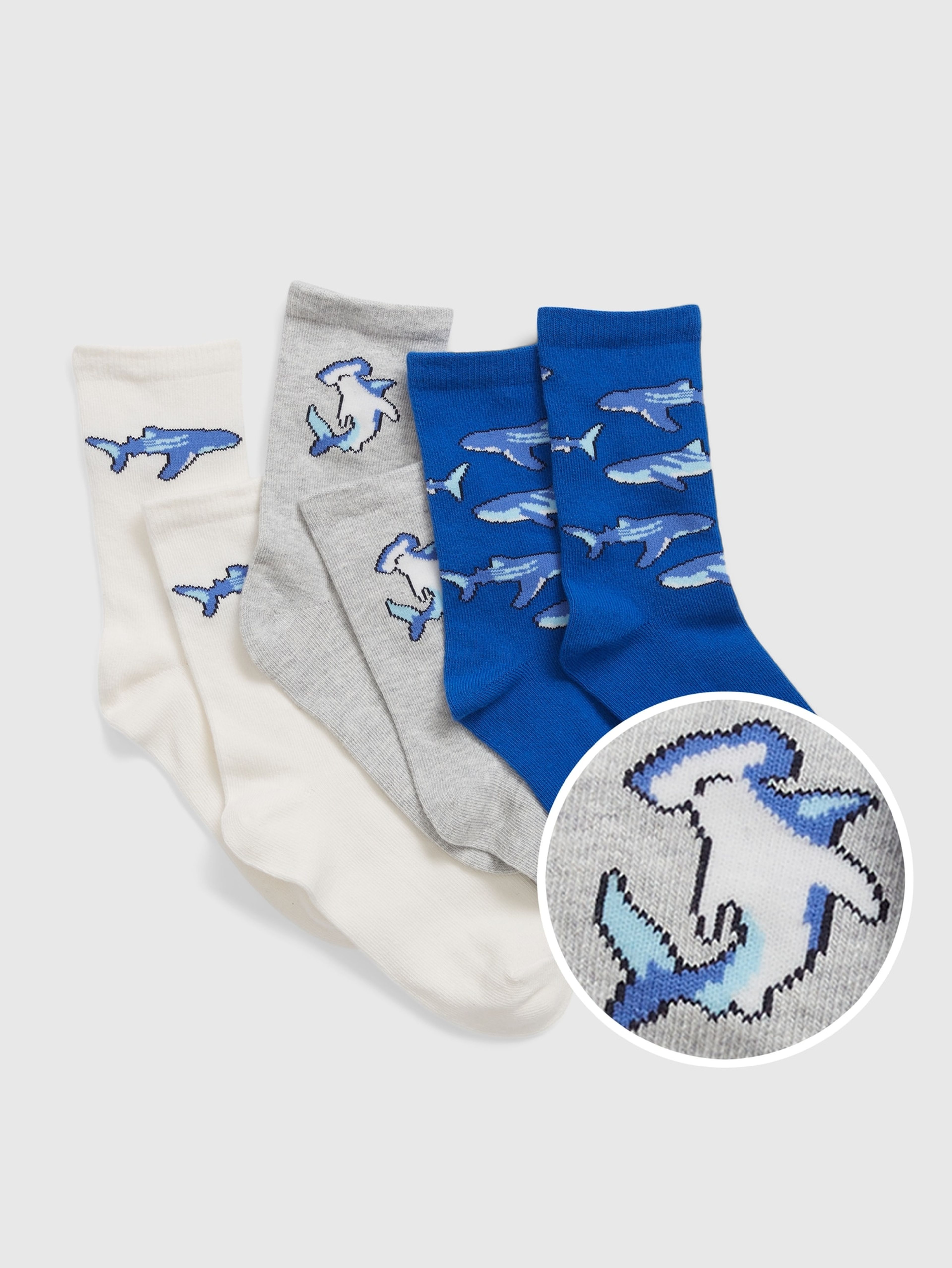 Dětské ponožky žralok, 3 páry