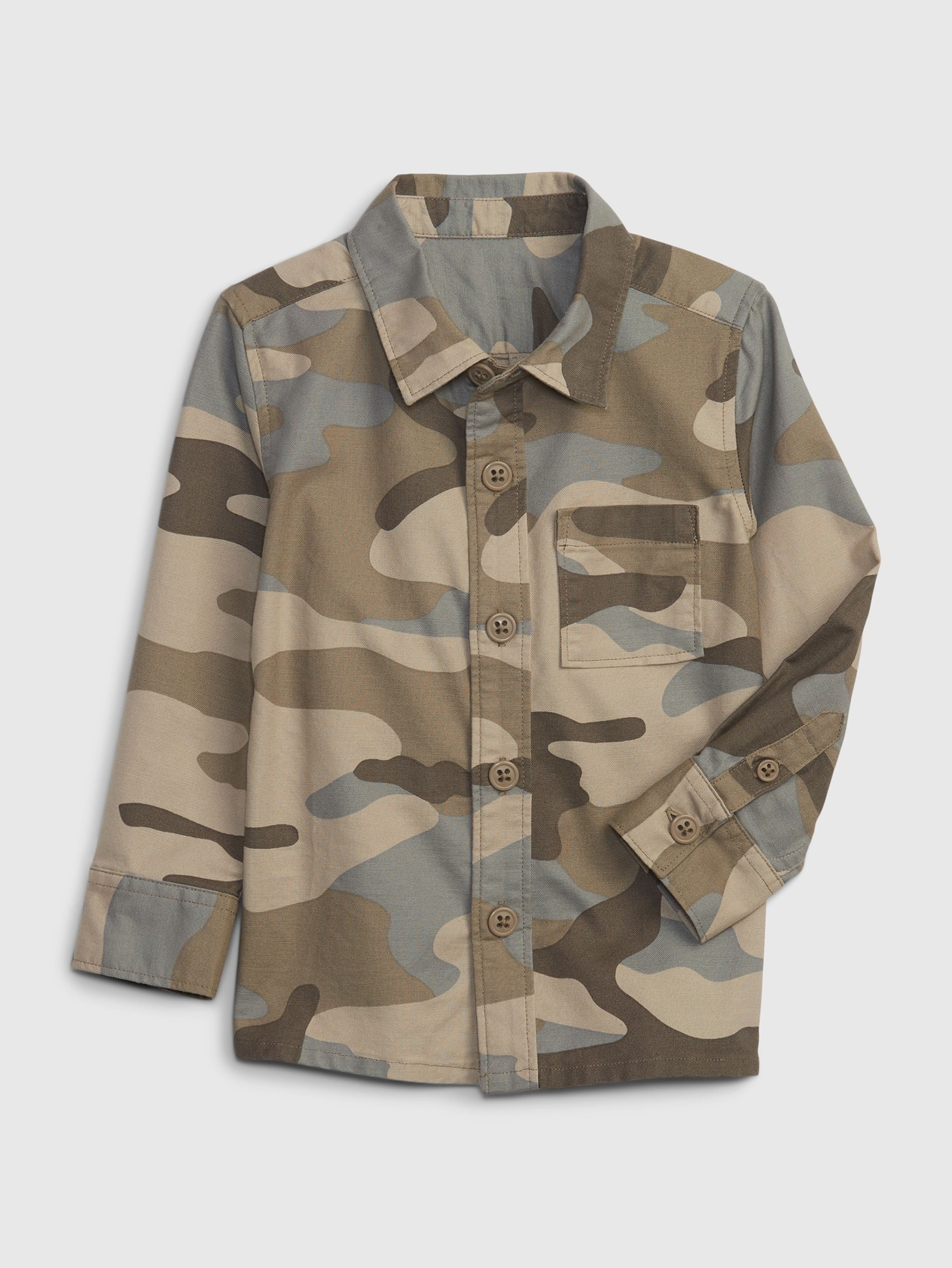 Detská košeľa s army vzorom